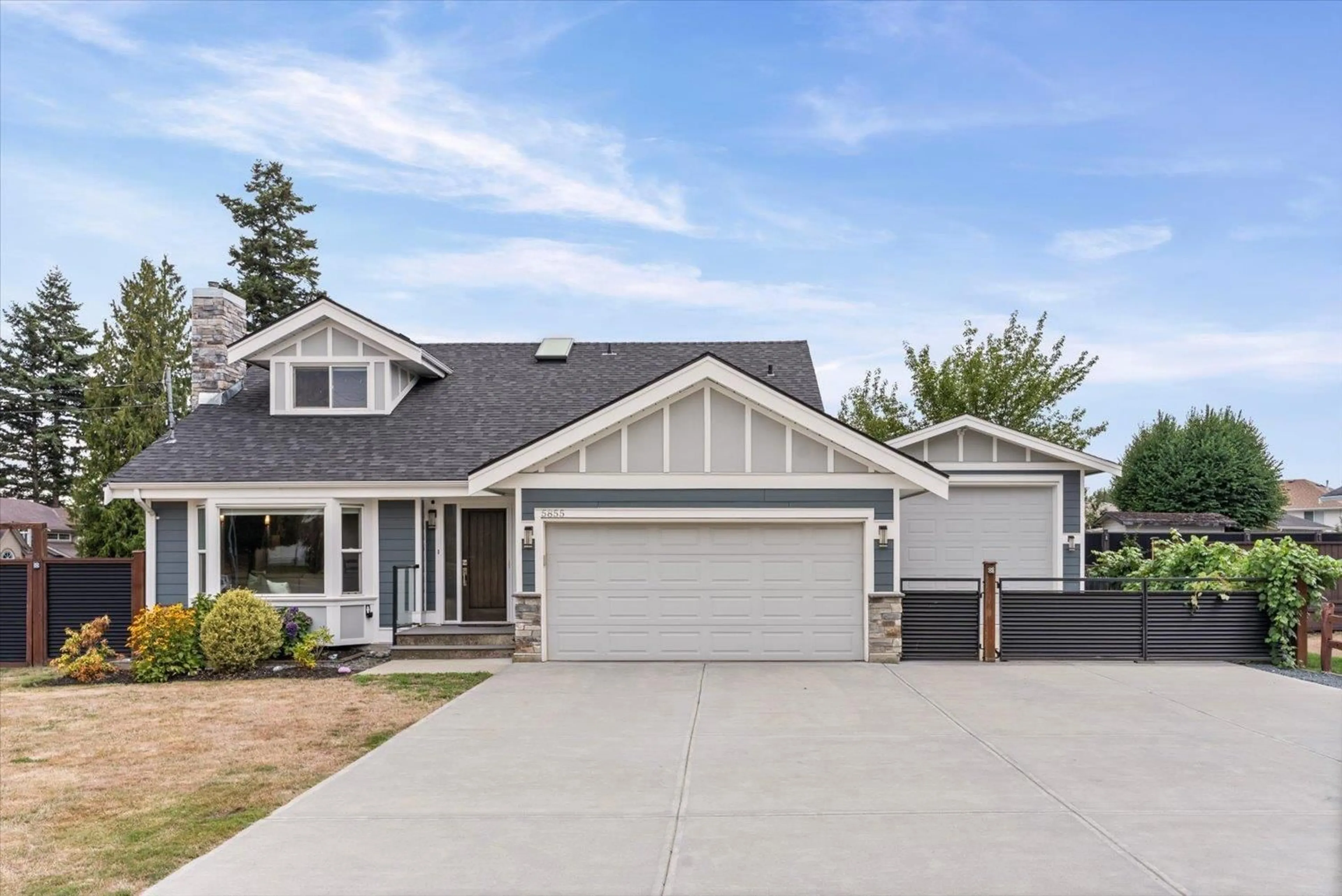 Home with vinyl exterior material, street for 5855 CARTER ROAD, Chilliwack British Columbia V2R3K1