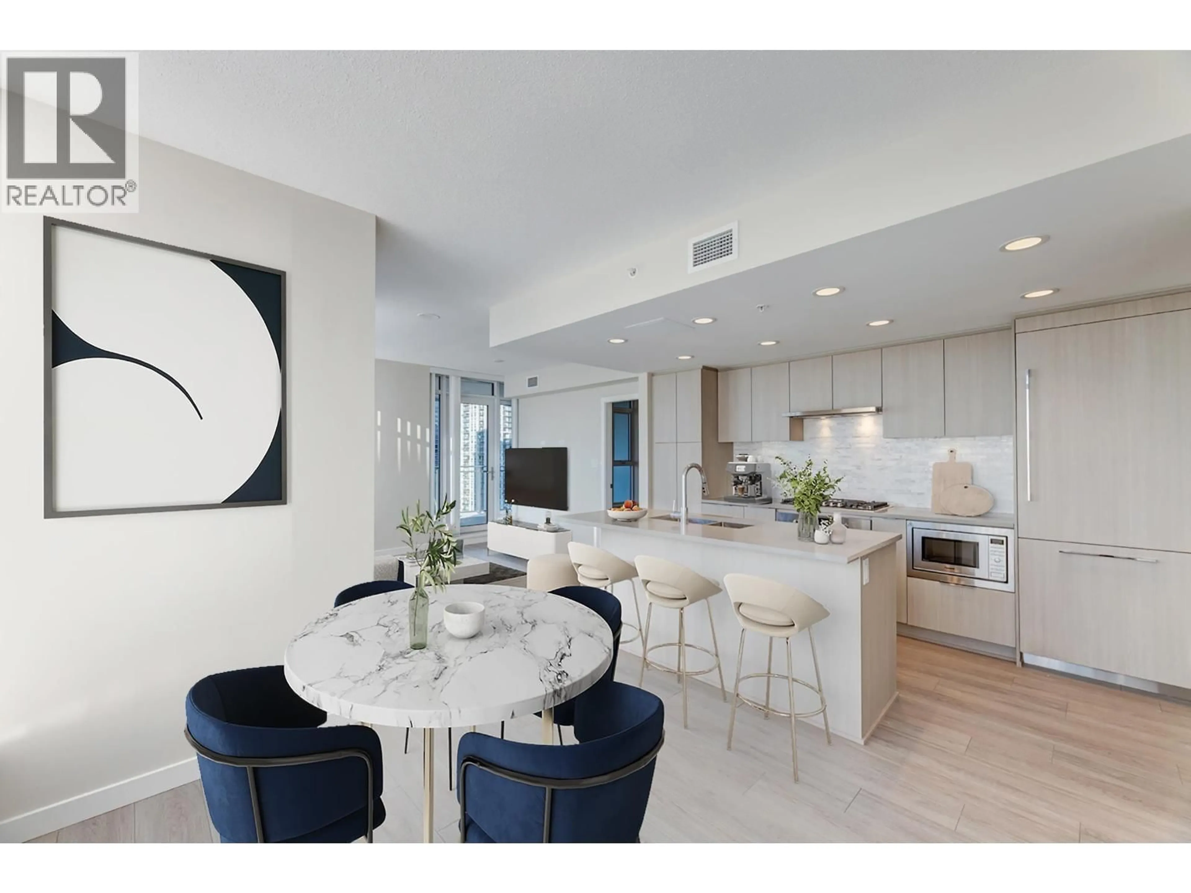 Open concept kitchen, ceramic/tile floor for 1506 - 1182 WESTWOOD STREET, Coquitlam British Columbia V3B0T9