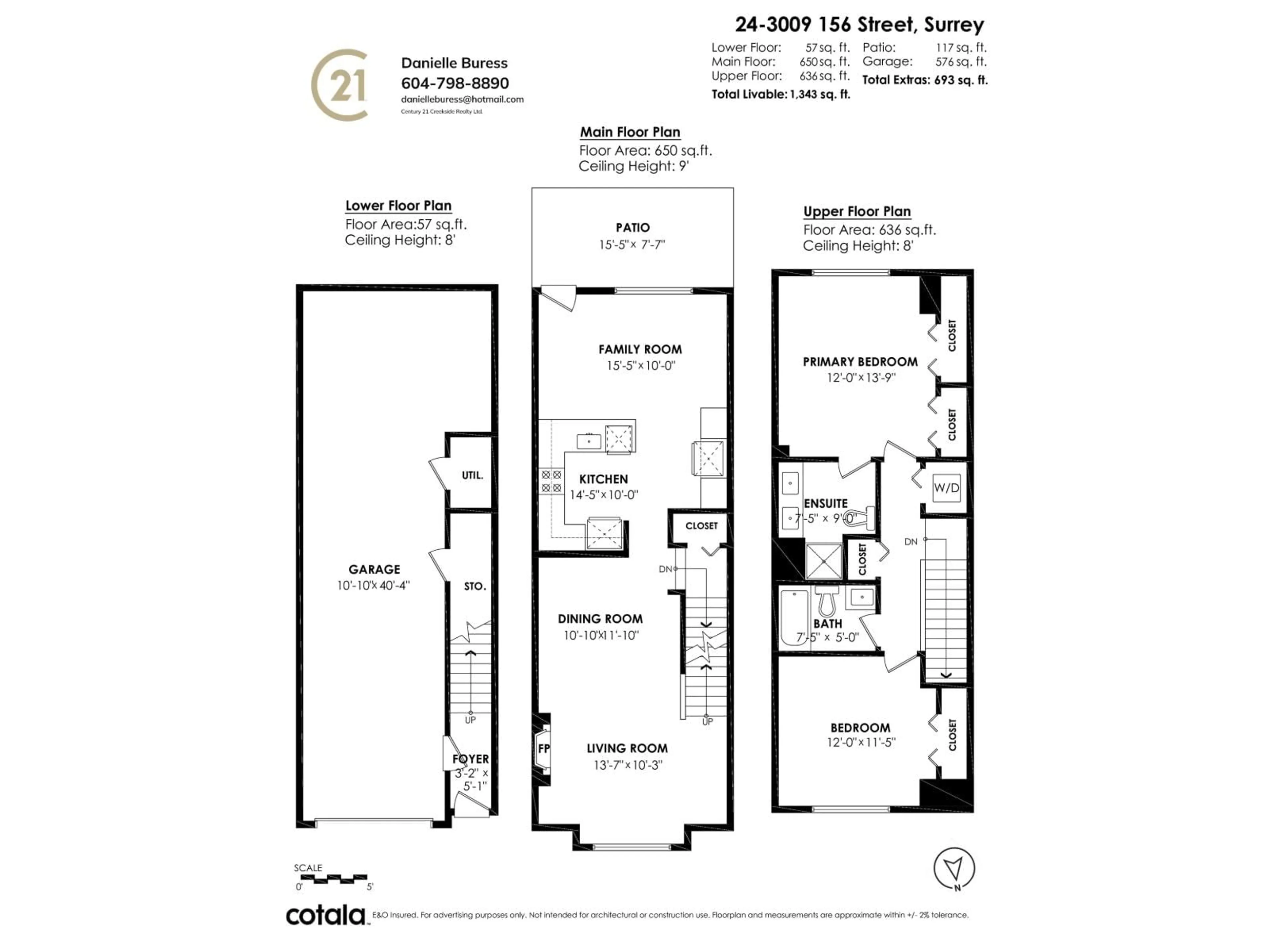 Floor plan for 24 - 3009 156, Surrey British Columbia V3S0N9
