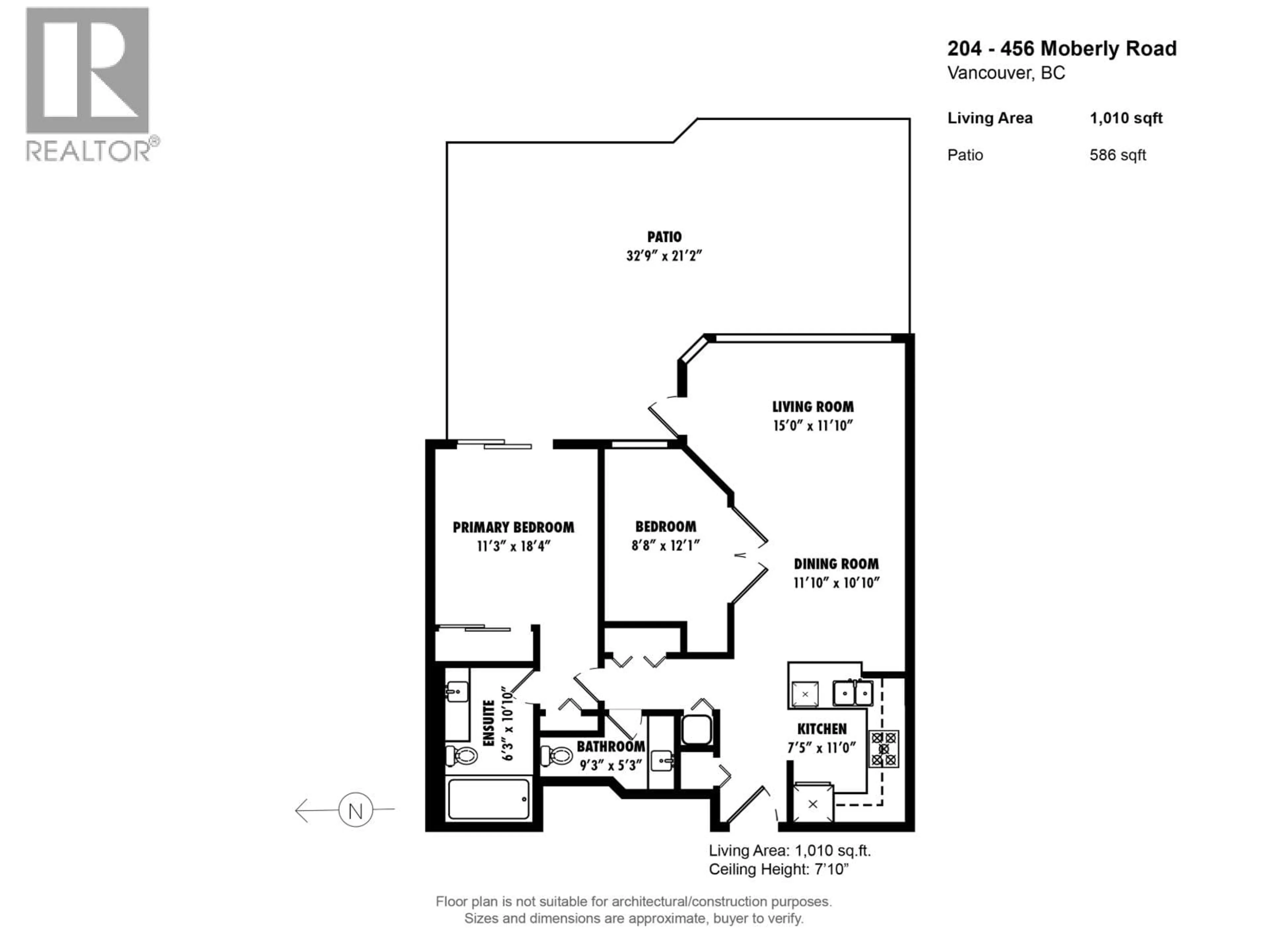 Floor plan for 204 - 456 MOBERLY ROAD, Vancouver British Columbia V5Z4L7