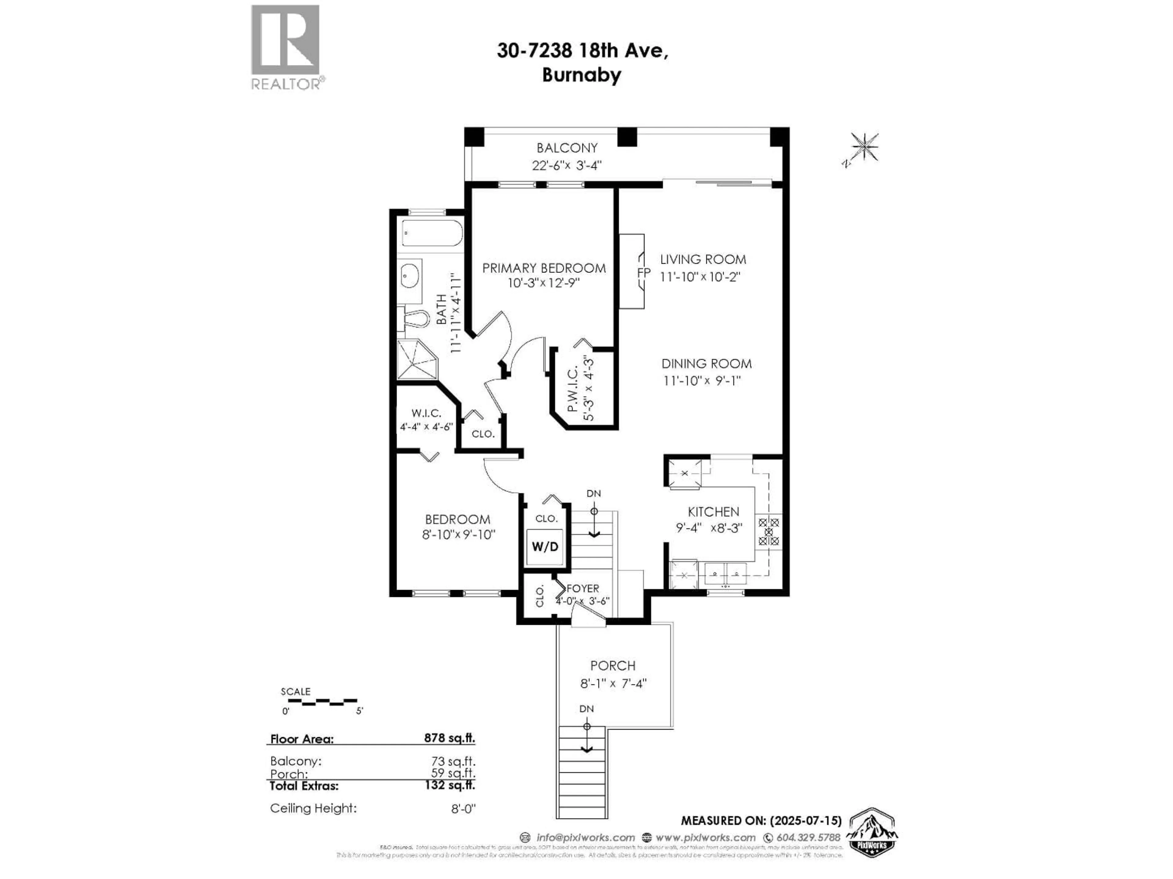 Floor plan for 30 - 7238 18TH AVENUE, Burnaby British Columbia V3N1H3