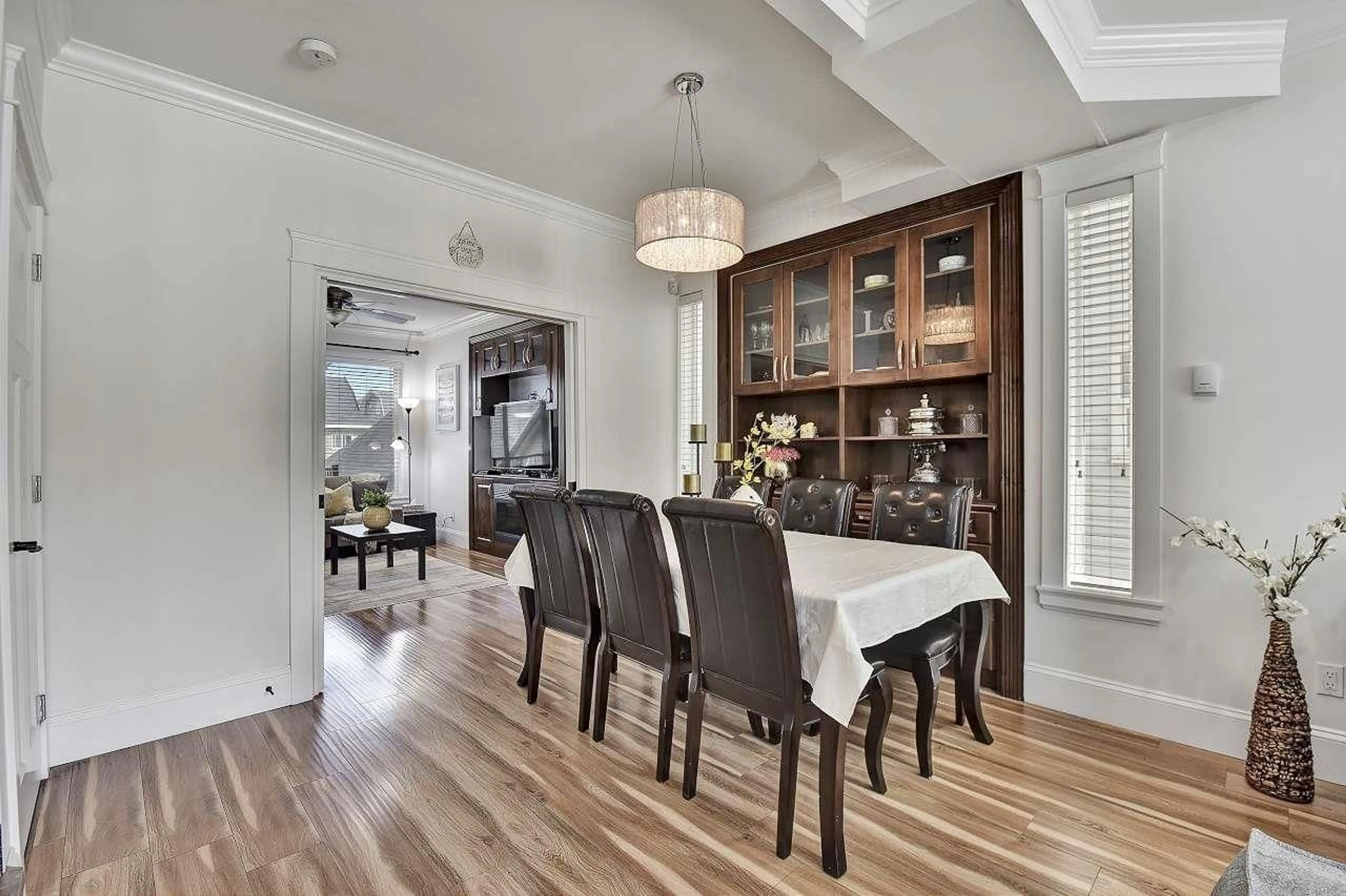 Dining room, wood/laminate floor for 7062 148, Surrey British Columbia V3S2X3