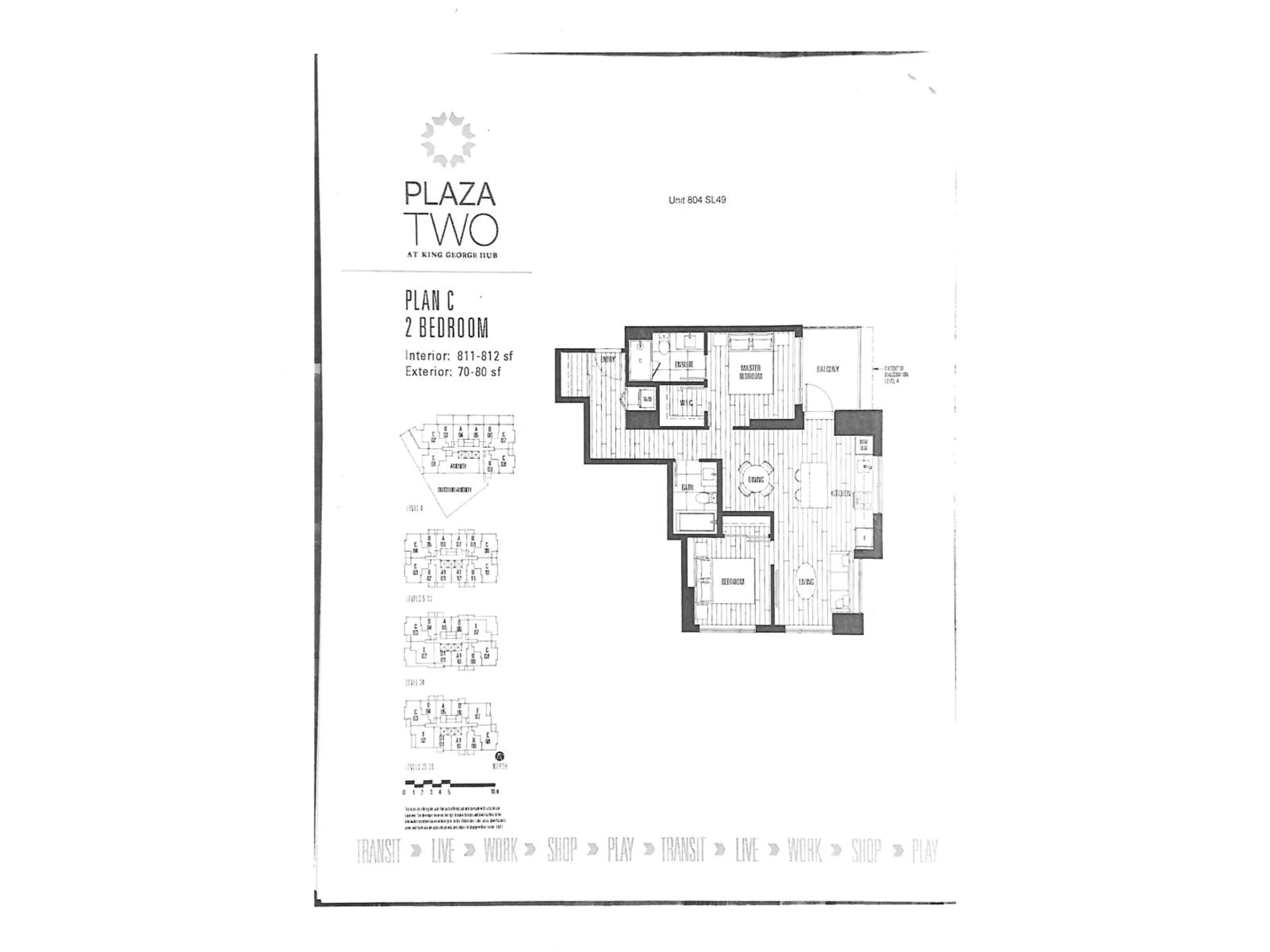 Floor plan for 804 - 13745 GEORGE JUNCTION, Surrey British Columbia V3T0V8