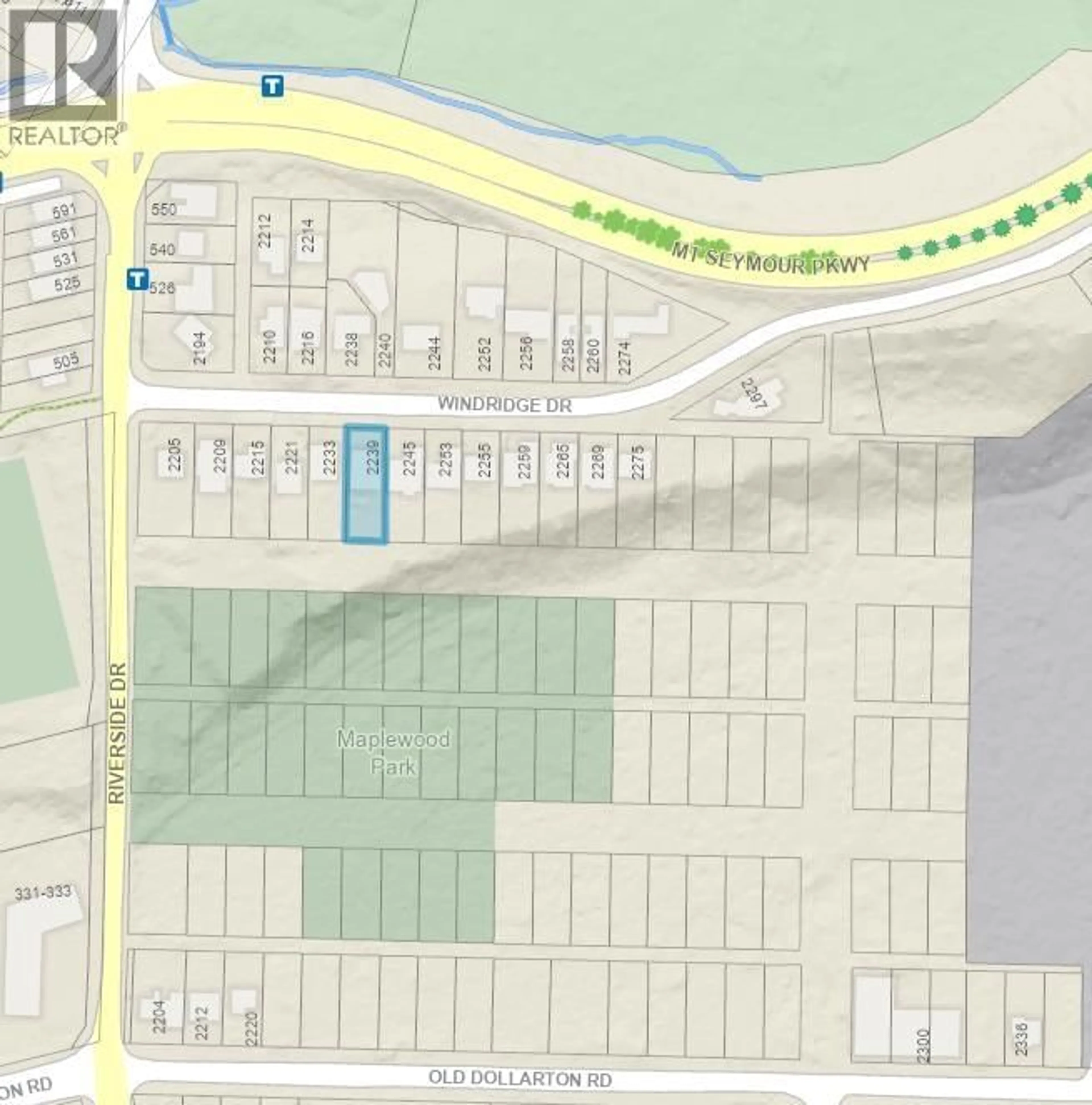 Picture of a map for 2239 WINDRIDGE DRIVE, North Vancouver British Columbia V7H1B6