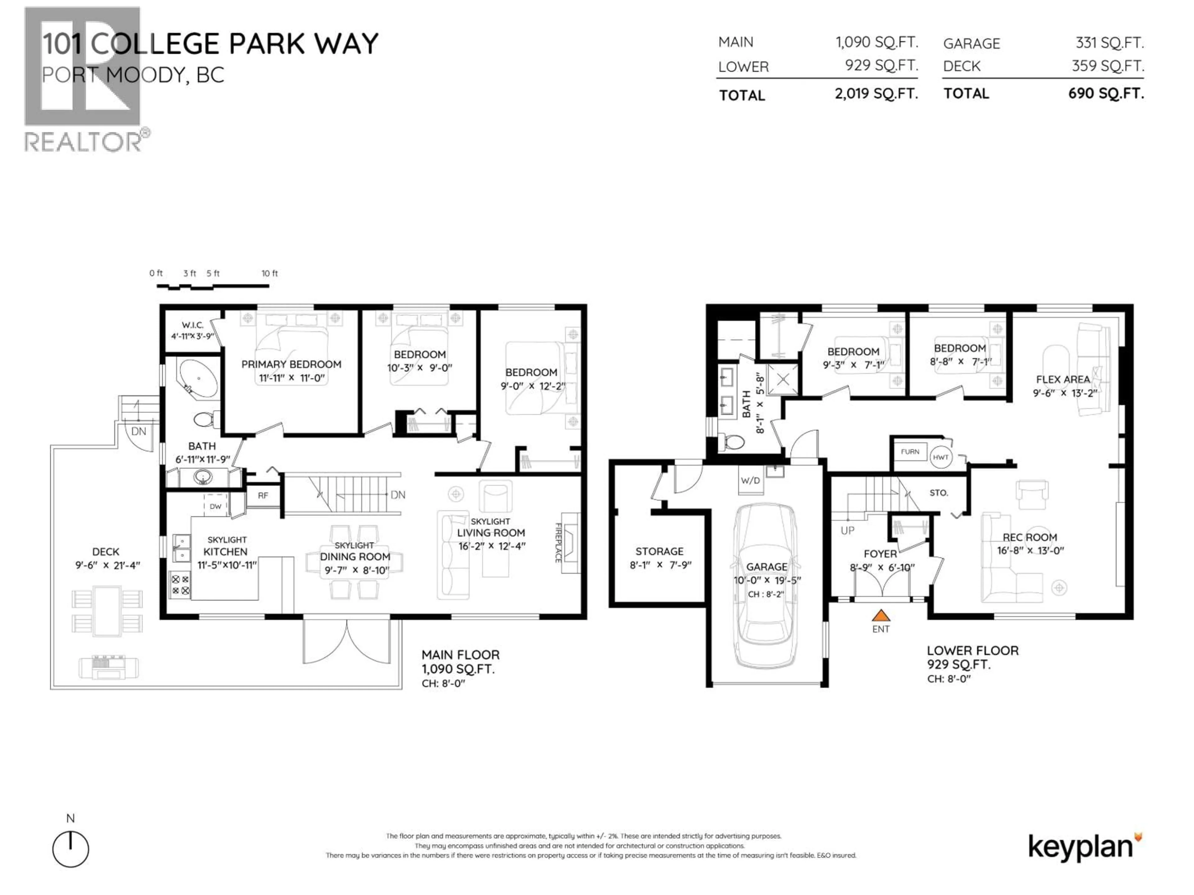 Floor plan for 101 COLLEGE PARK WAY, Port Moody British Columbia V3H1S5