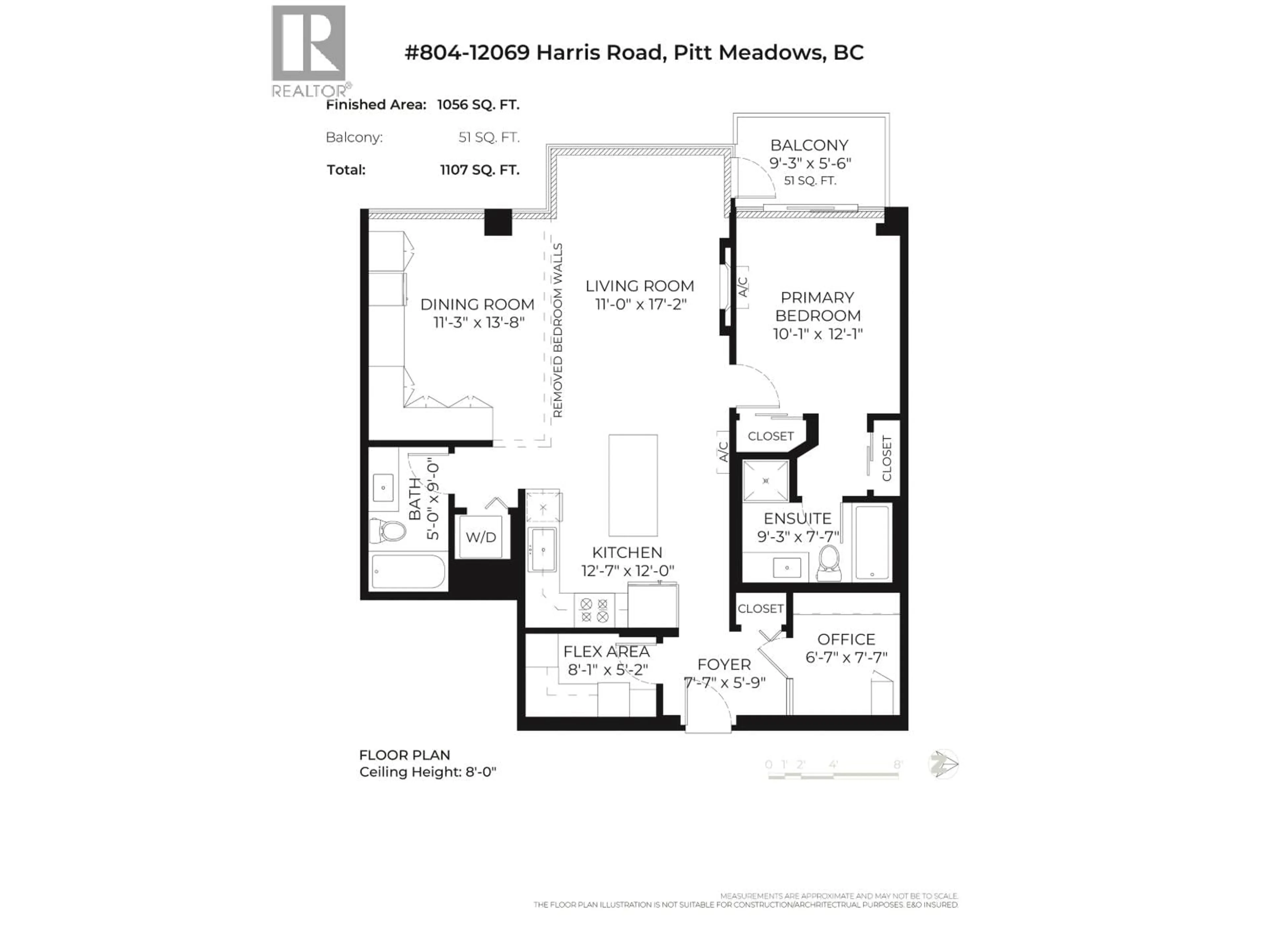 Floor plan for 804 - 12069 HARRIS ROAD, Pitt Meadows British Columbia V3Y0C8