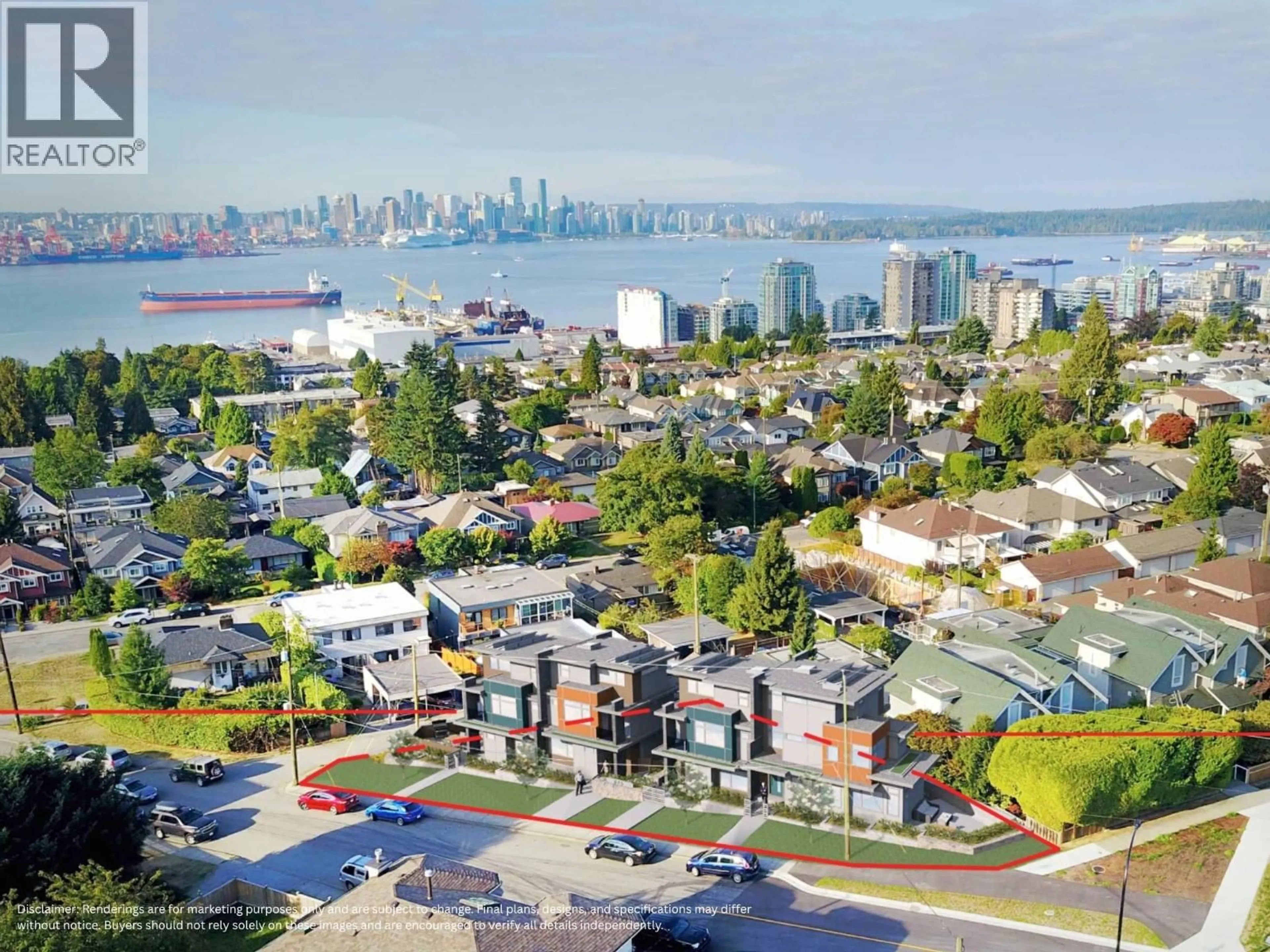 A pic from outside/outdoor area/front of a property/back of a property/a pic from drone, city buildings view from balcony for 645 ST. DAVIDS AVENUE, North Vancouver British Columbia V7L3P5