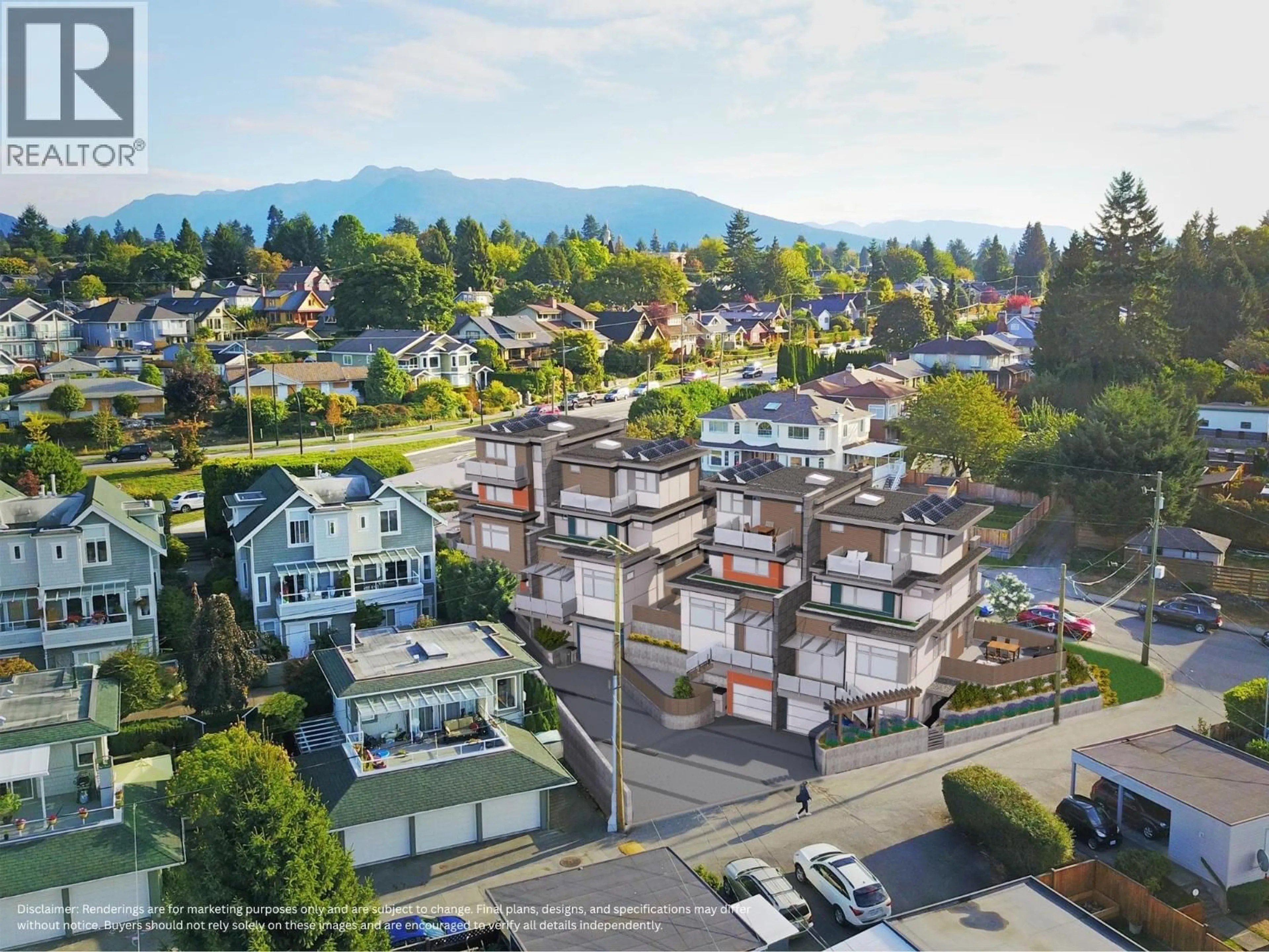 A pic from outside/outdoor area/front of a property/back of a property/a pic from drone, mountain view for 645 ST. DAVIDS AVENUE, North Vancouver British Columbia V7L3P5