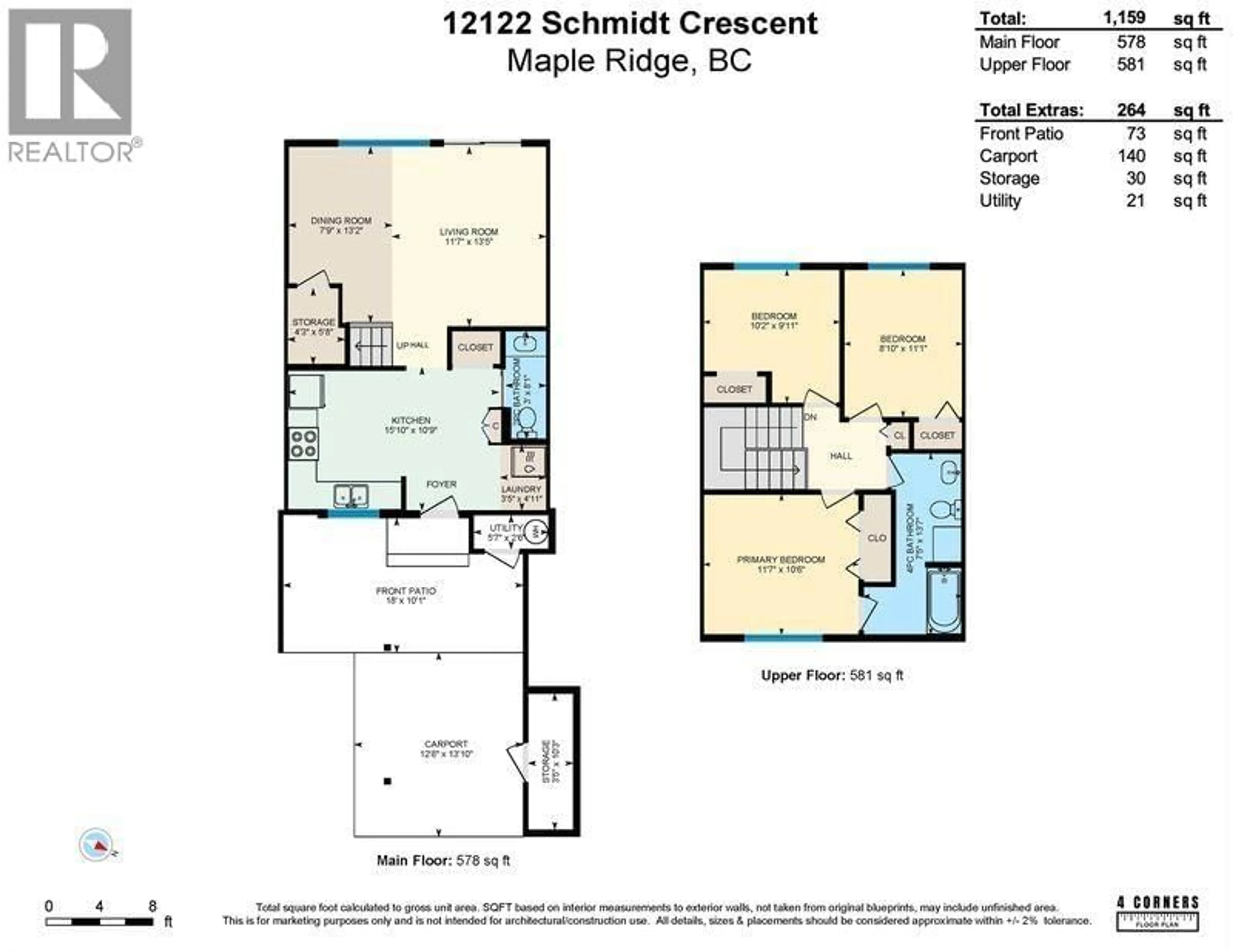 Floor plan for 22 - 12122 SCHMIDT CRESCENT, Maple Ridge British Columbia V2X8A2