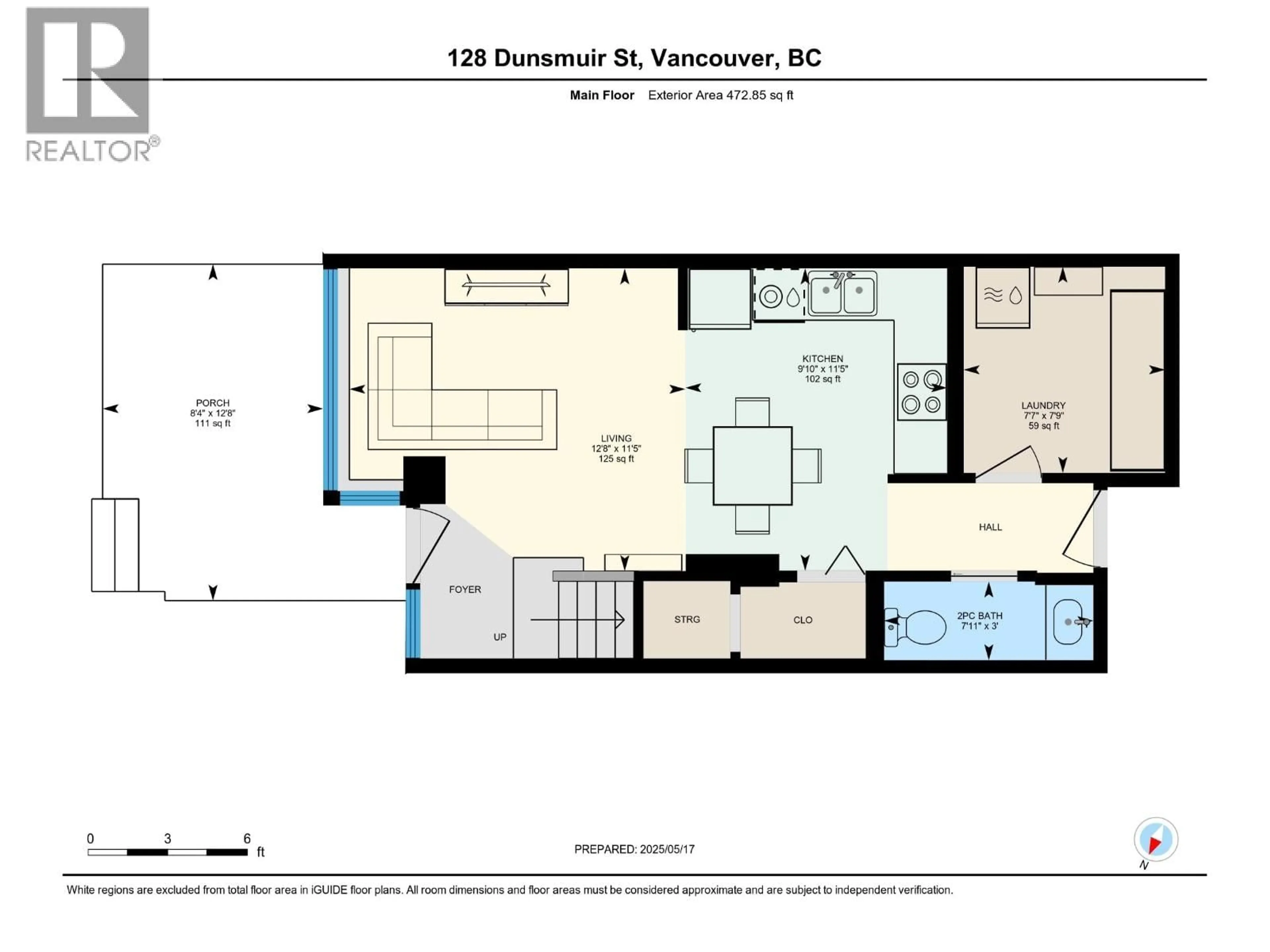 Floor plan for 128 DUNSMUIR STREET, Vancouver British Columbia V6B1X7