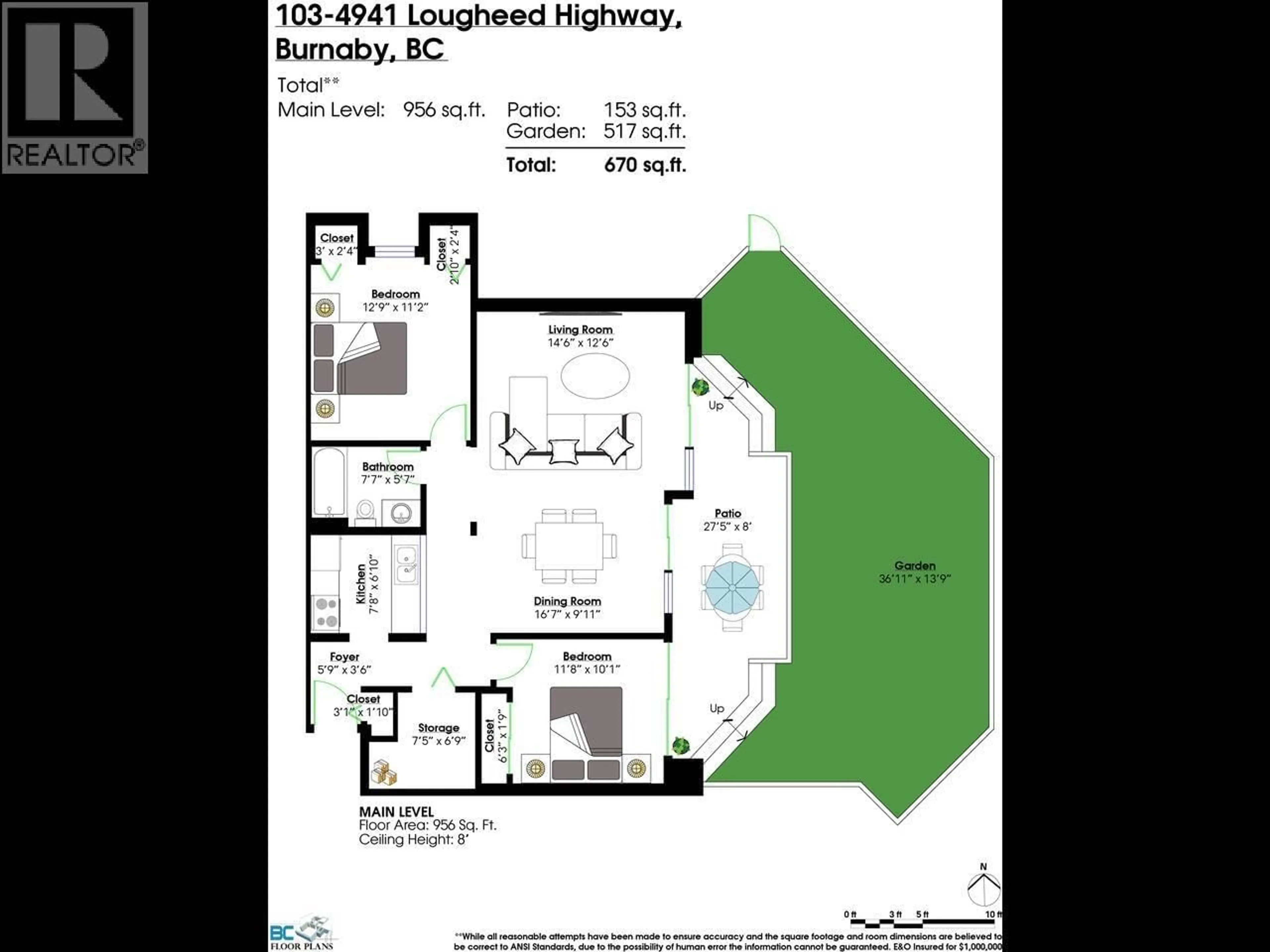 Floor plan for 103 - 4941 LOUGHEED HIGHWAY, Burnaby British Columbia V5B4S6