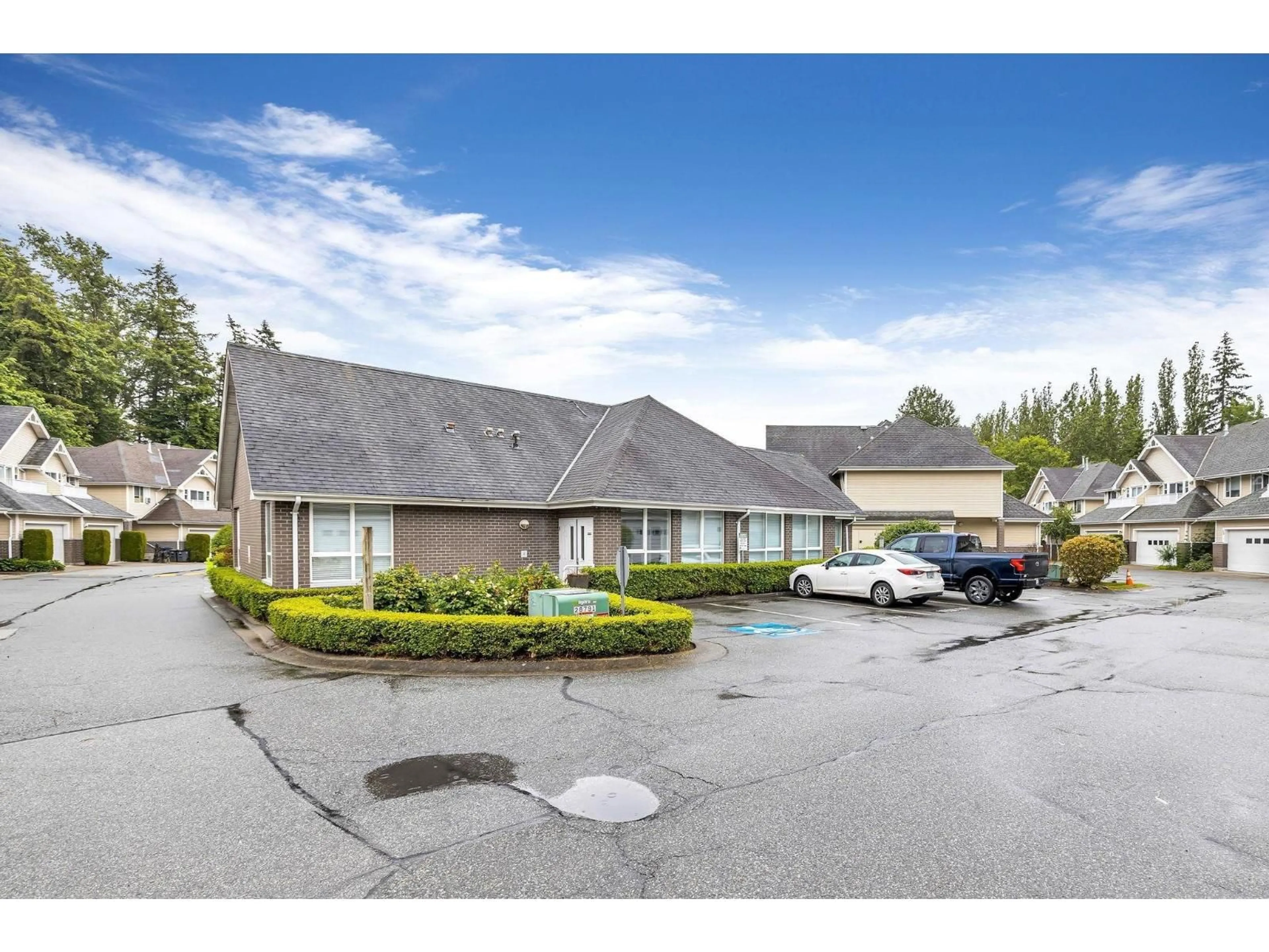 A pic from outside/outdoor area/front of a property/back of a property/a pic from drone, mountain view for 26 - 13918 58, Surrey British Columbia V3X3N8