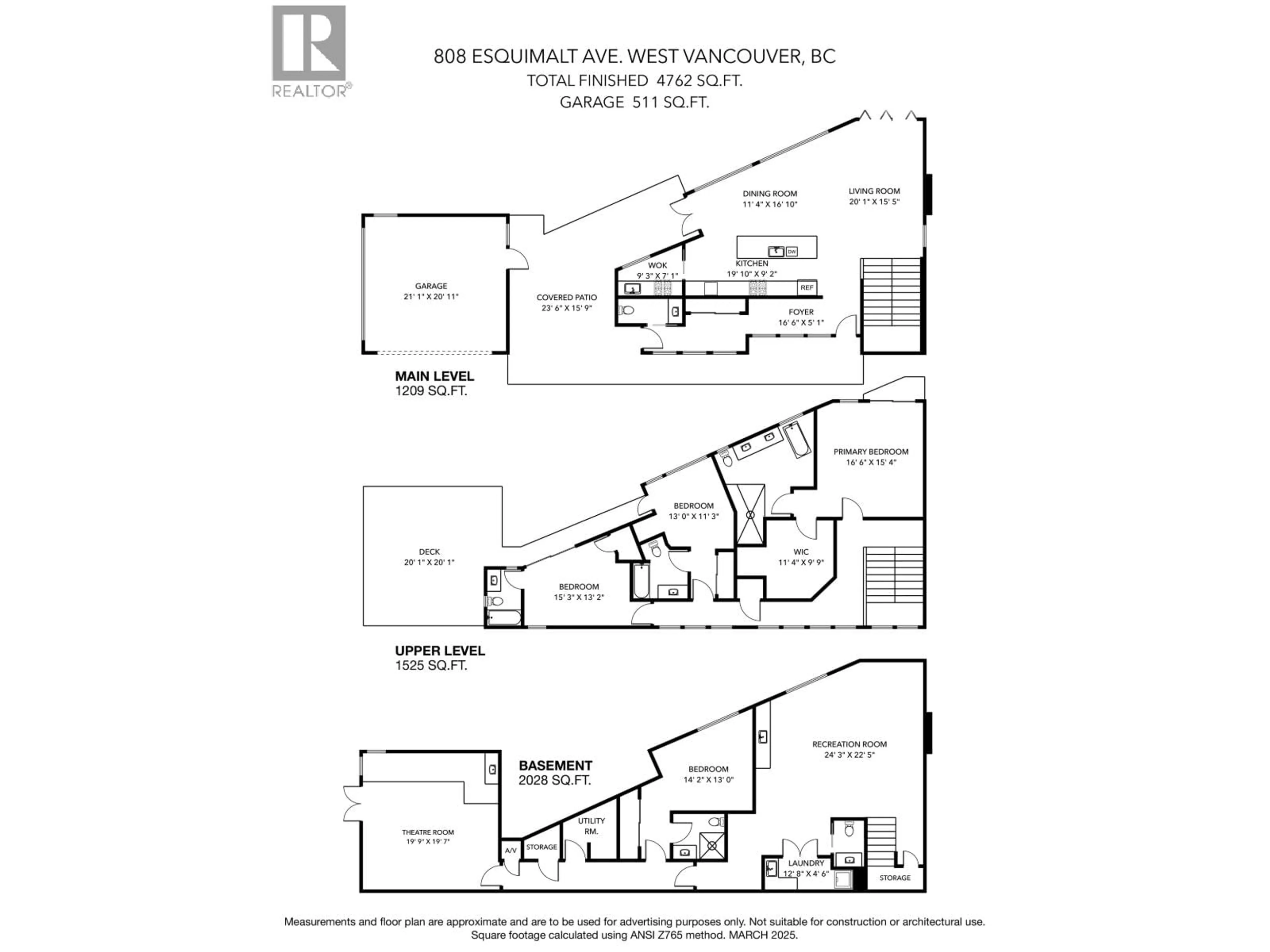 Floor plan for 808 ESQUIMALT AVENUE, West Vancouver British Columbia V7T1J8
