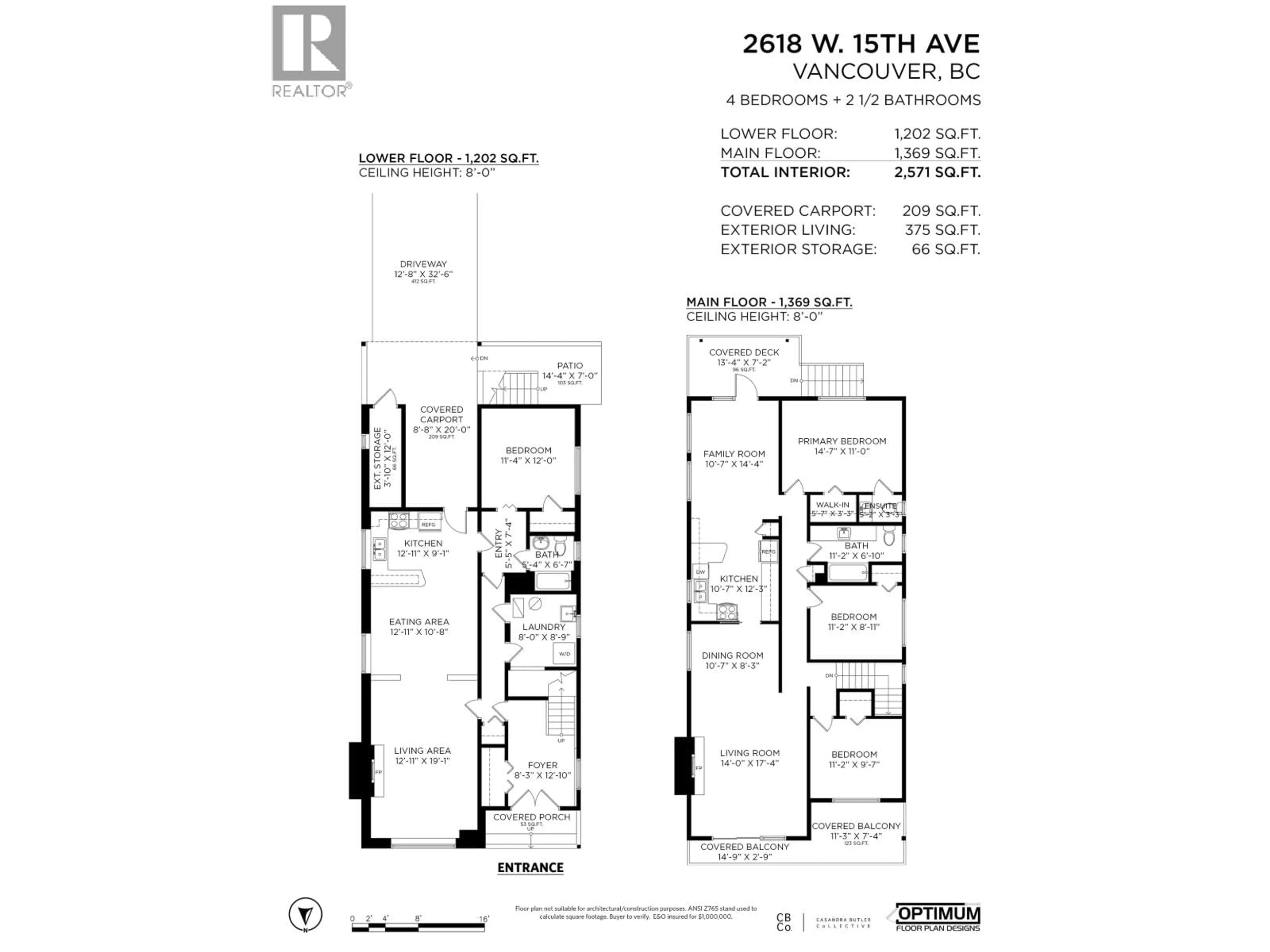 Floor plan for 2618 15TH AVENUE, Vancouver British Columbia V6K2Z5