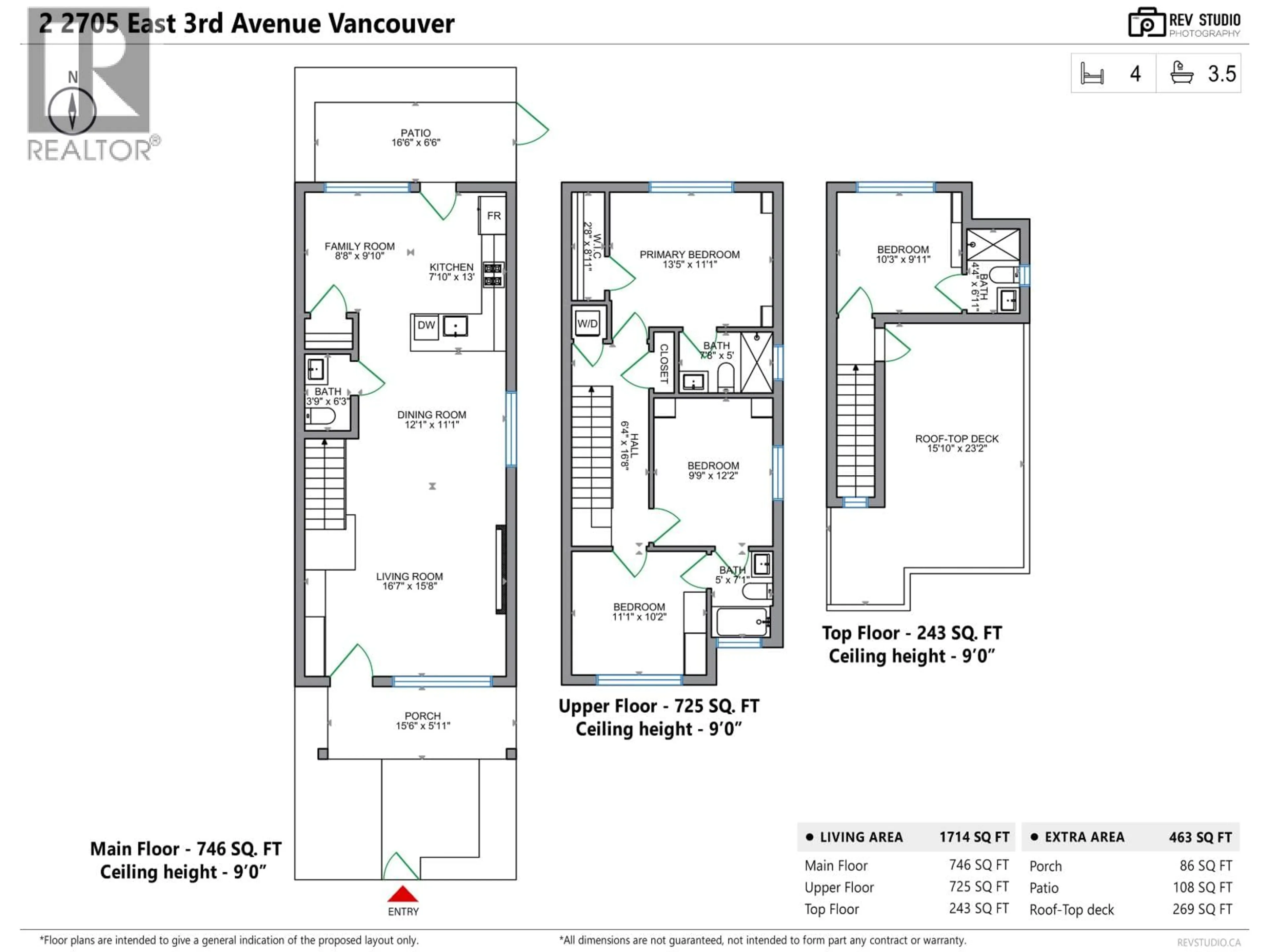 Floor plan for 2 - 2705 EAST 3RD AVENUE, Vancouver British Columbia V5M1H3
