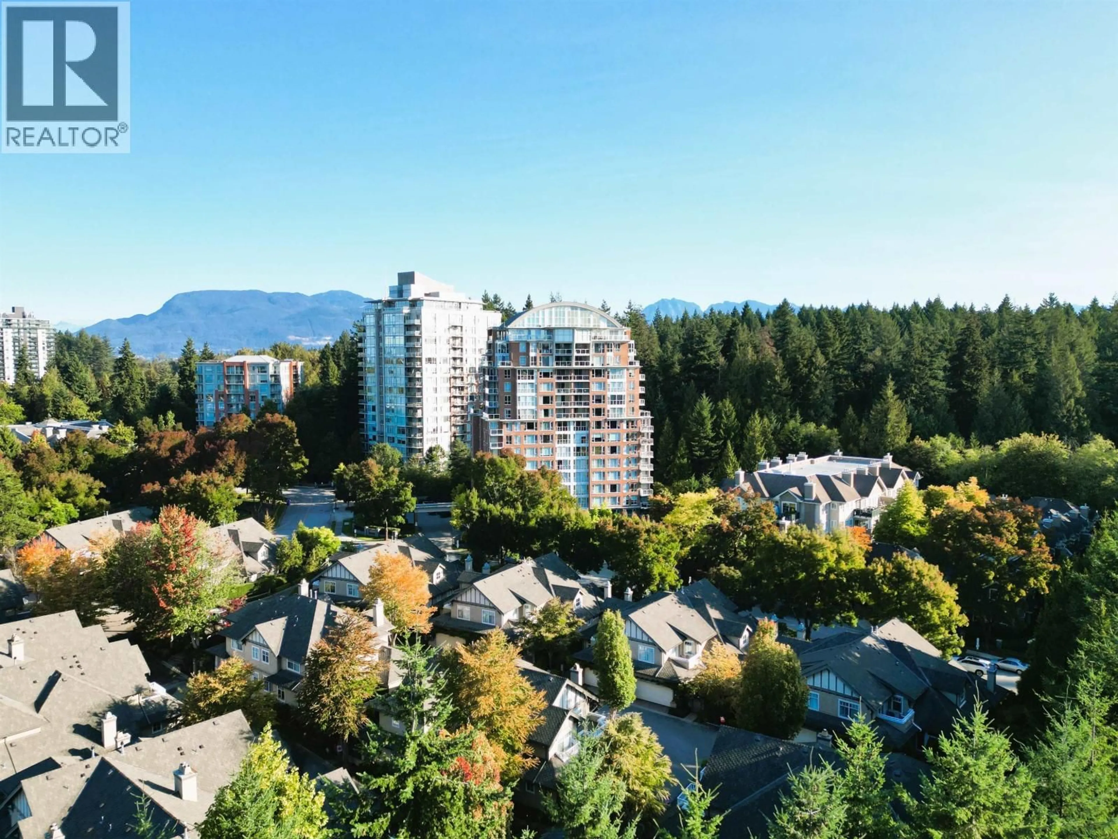 A pic from outside/outdoor area/front of a property/back of a property/a pic from drone, mountain view for 705 - 5615 HAMPTON PLACE, Vancouver British Columbia V6T2H1