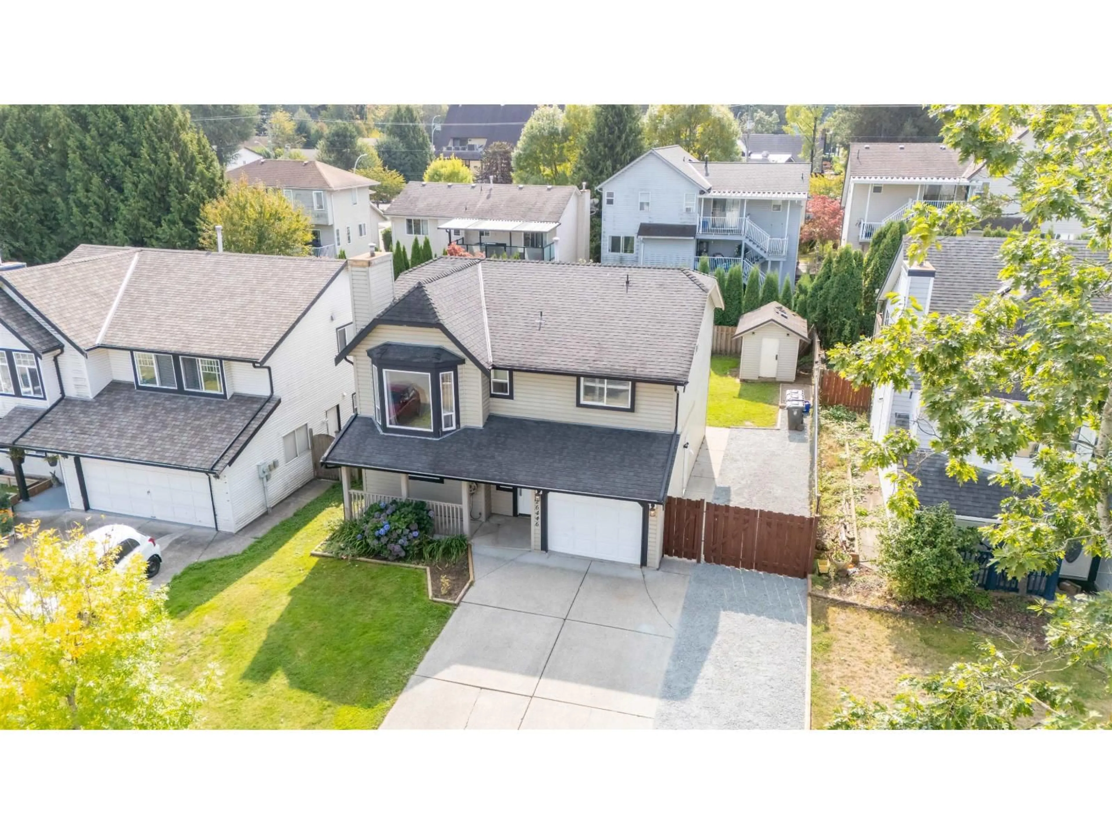 A pic from outside/outdoor area/front of a property/back of a property/a pic from drone, street for 26446 32A, Langley British Columbia V4W3E9