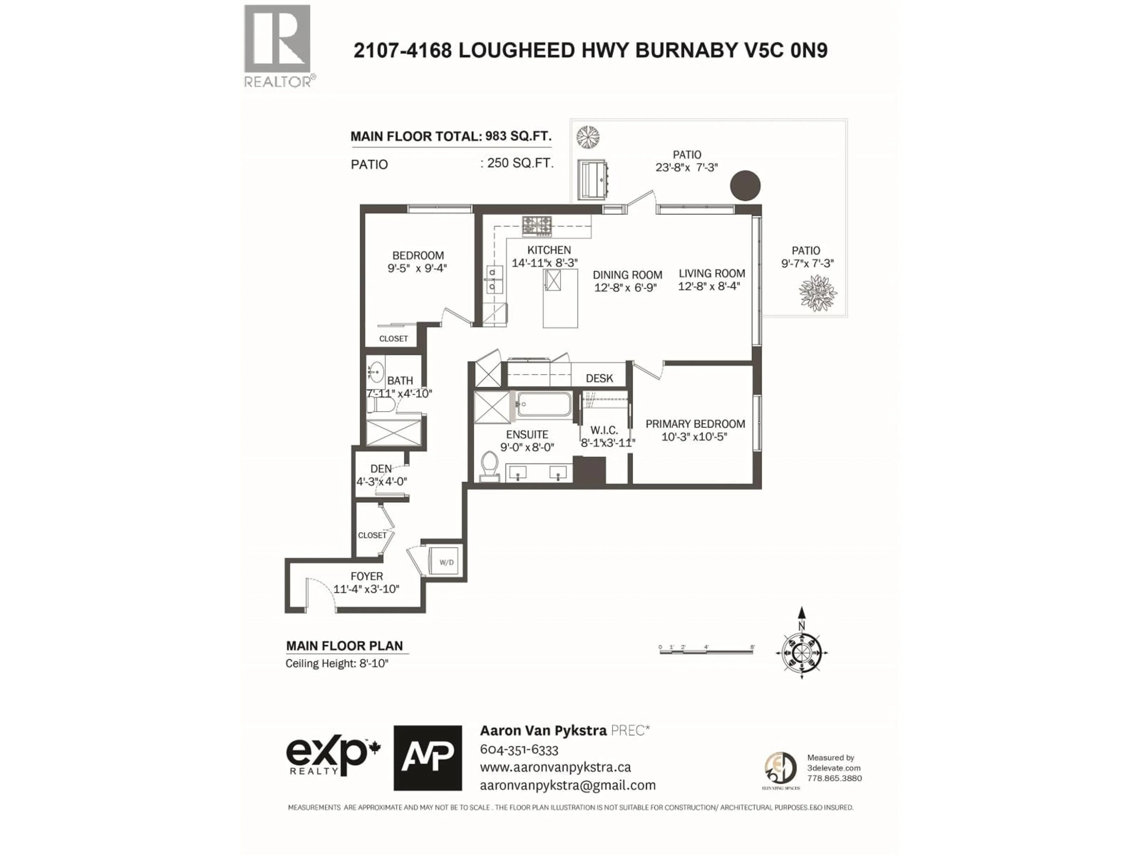 Floor plan for 2107 - 4168 LOUGHEED HIGHWAY, Burnaby British Columbia V5C0N9
