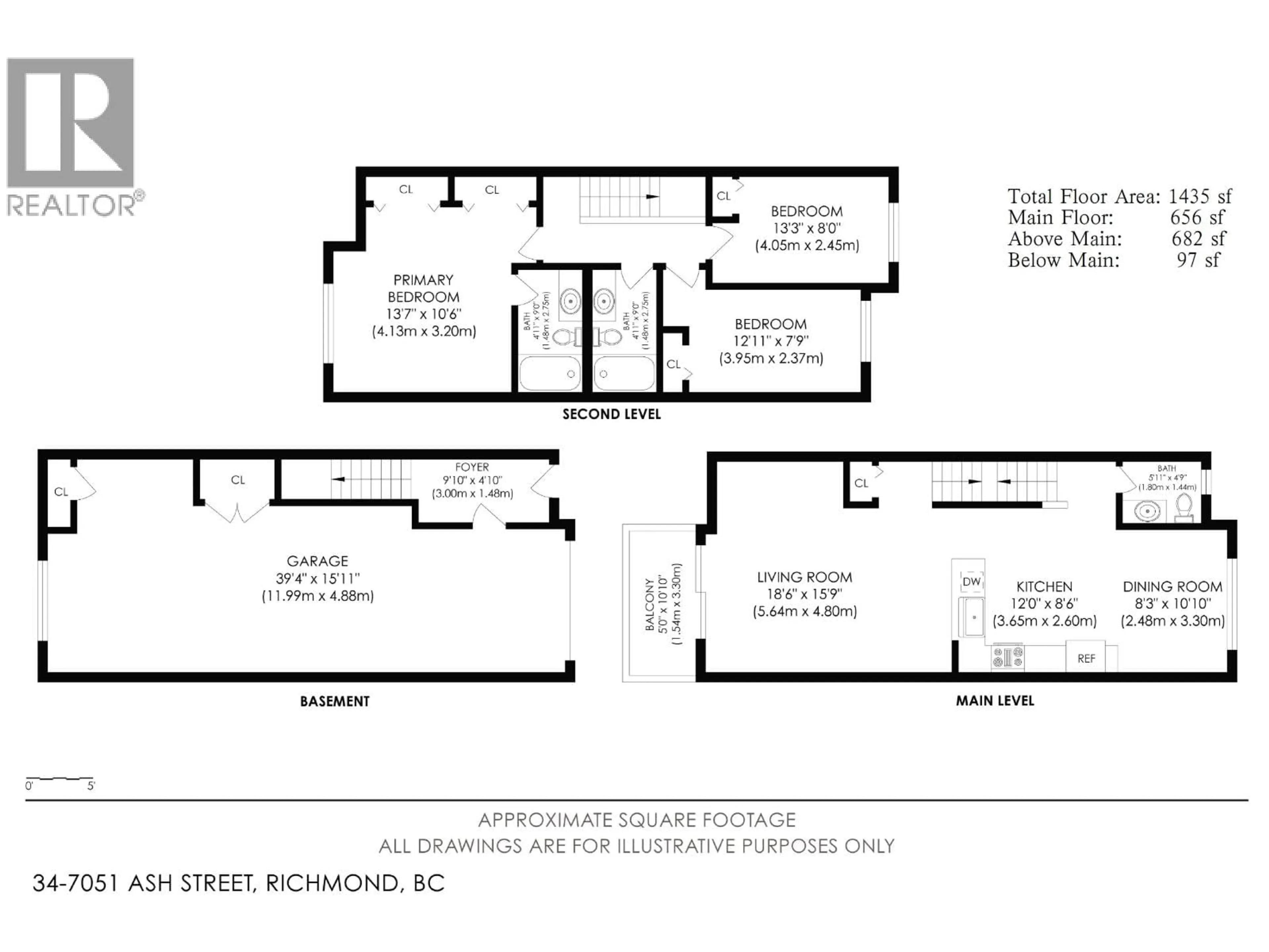 Floor plan for 34 - 7051 ASH STREET, Richmond British Columbia V6Y2R9