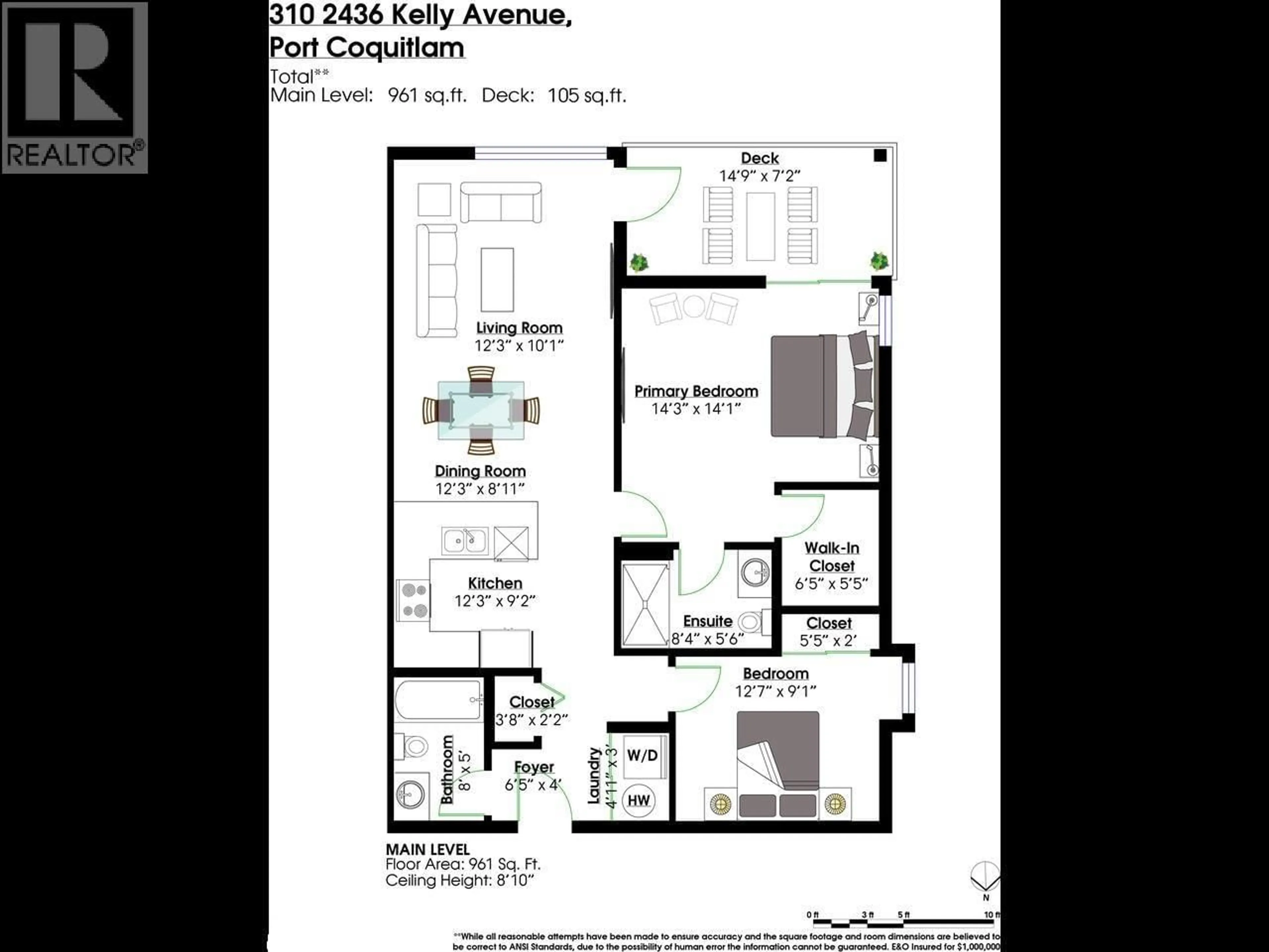 Floor plan for 310 - KELLY 2436 AVENUE, Port Coquitlam British Columbia V3C0G9