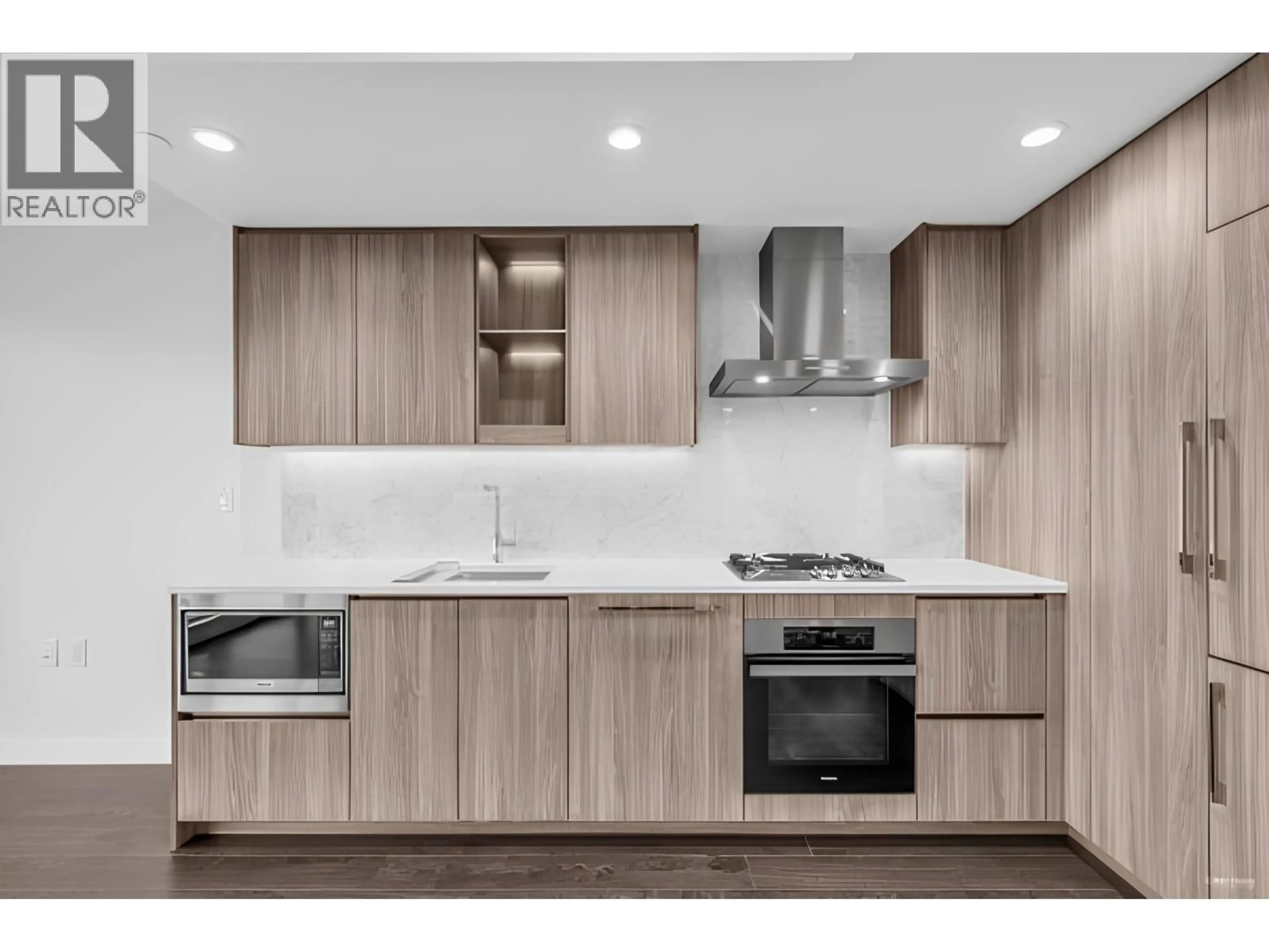 Standard kitchen, wood/laminate floor for 1302 - 1768 COOK STREET, Vancouver British Columbia V5Y0N3