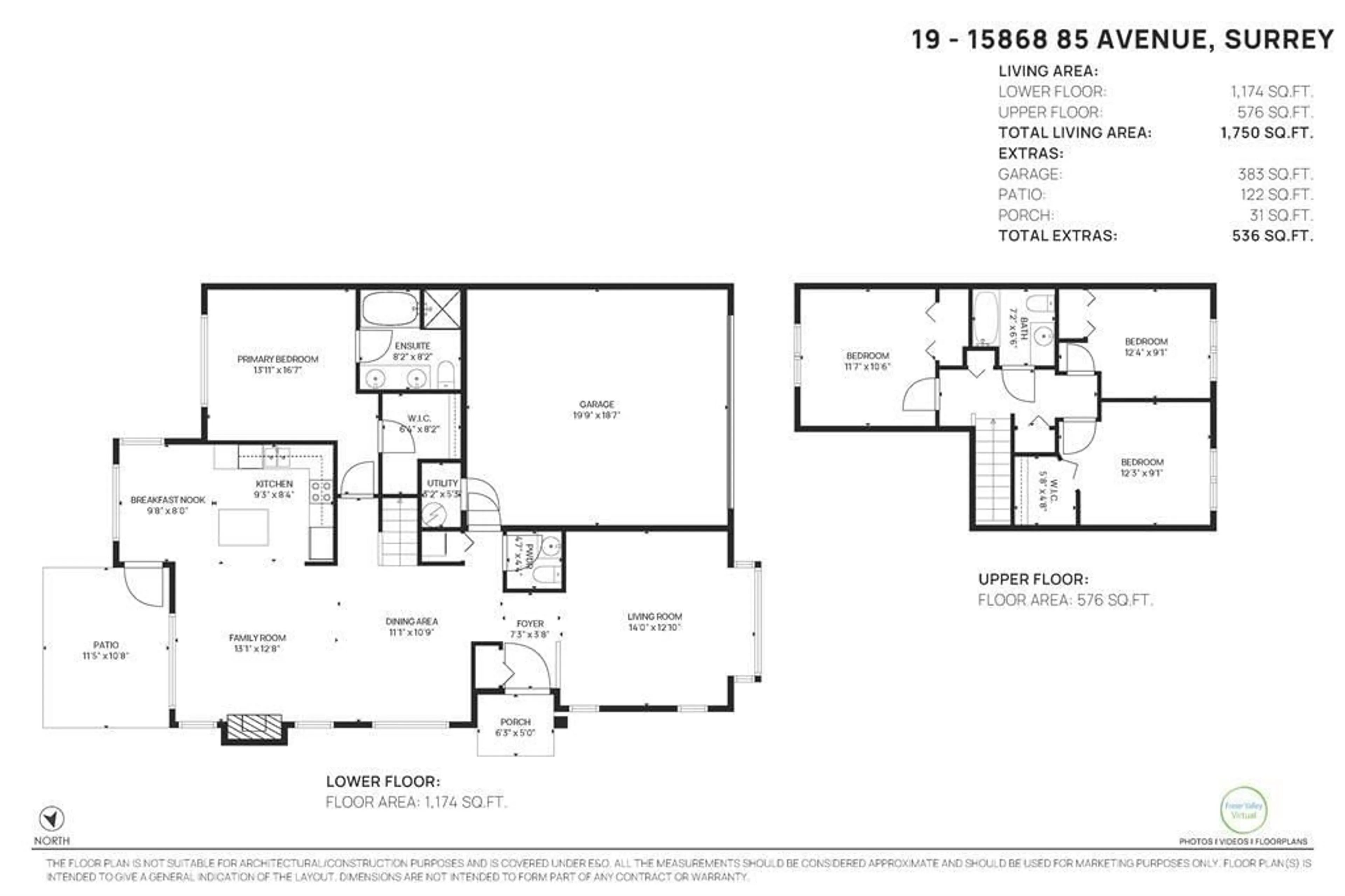 Floor plan for 19 - 15868 85, Surrey British Columbia V4N0Y9