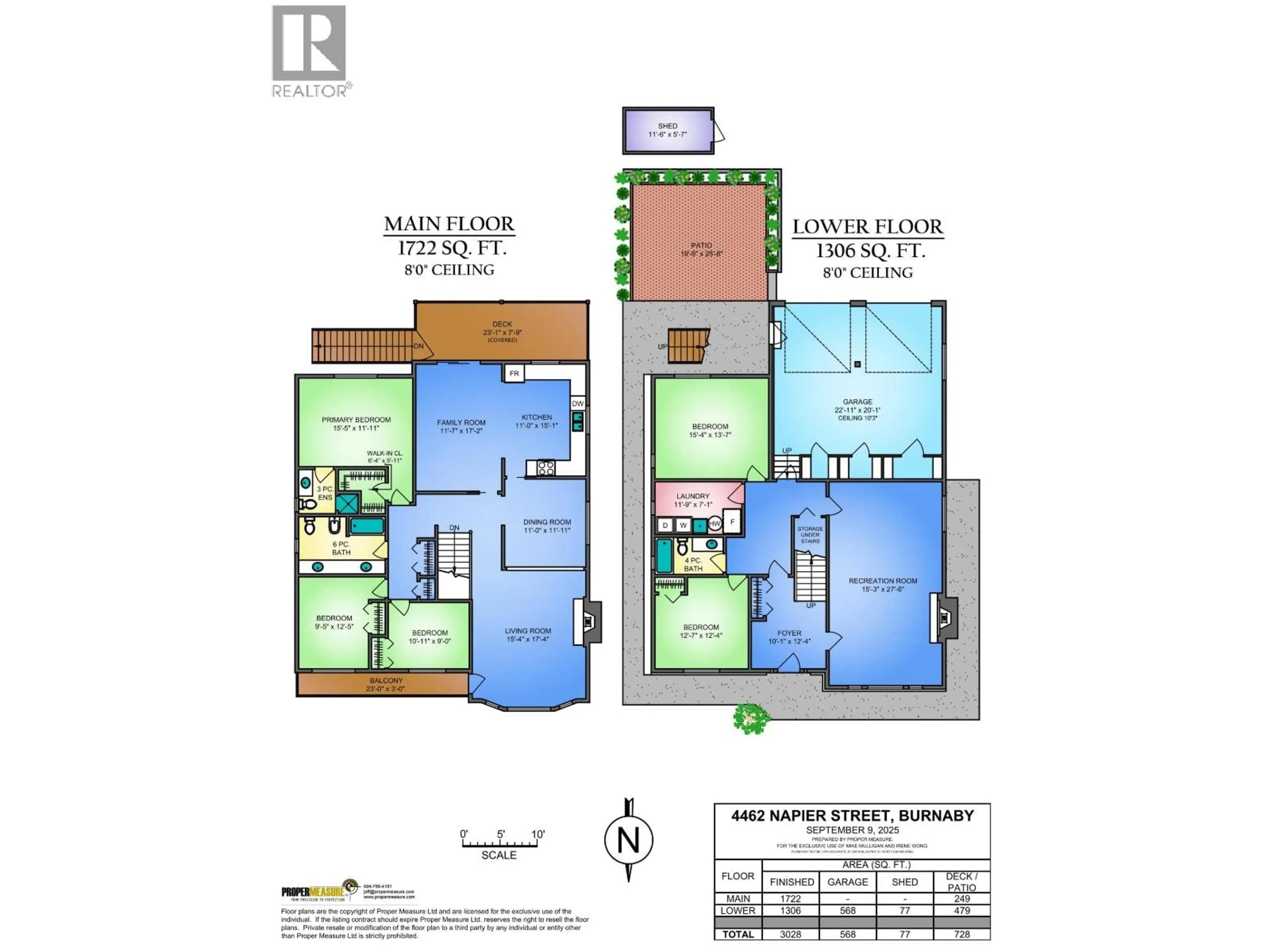 Floor plan for 4462 NAPIER STREET, Burnaby British Columbia V5C3H1