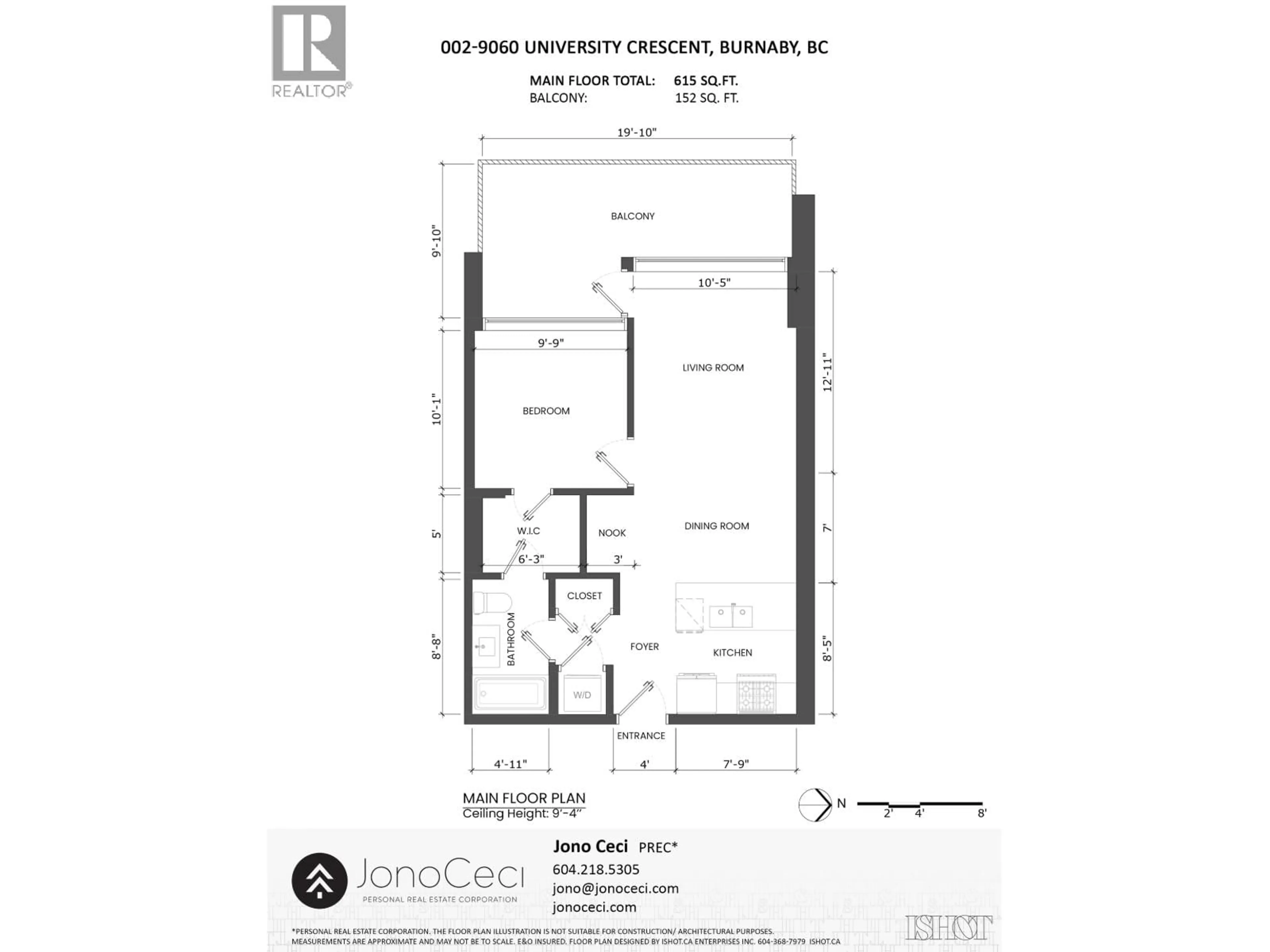 Floor plan for 002 - 9060 UNIVERSITY CRESCENT, Burnaby British Columbia V5A0E1