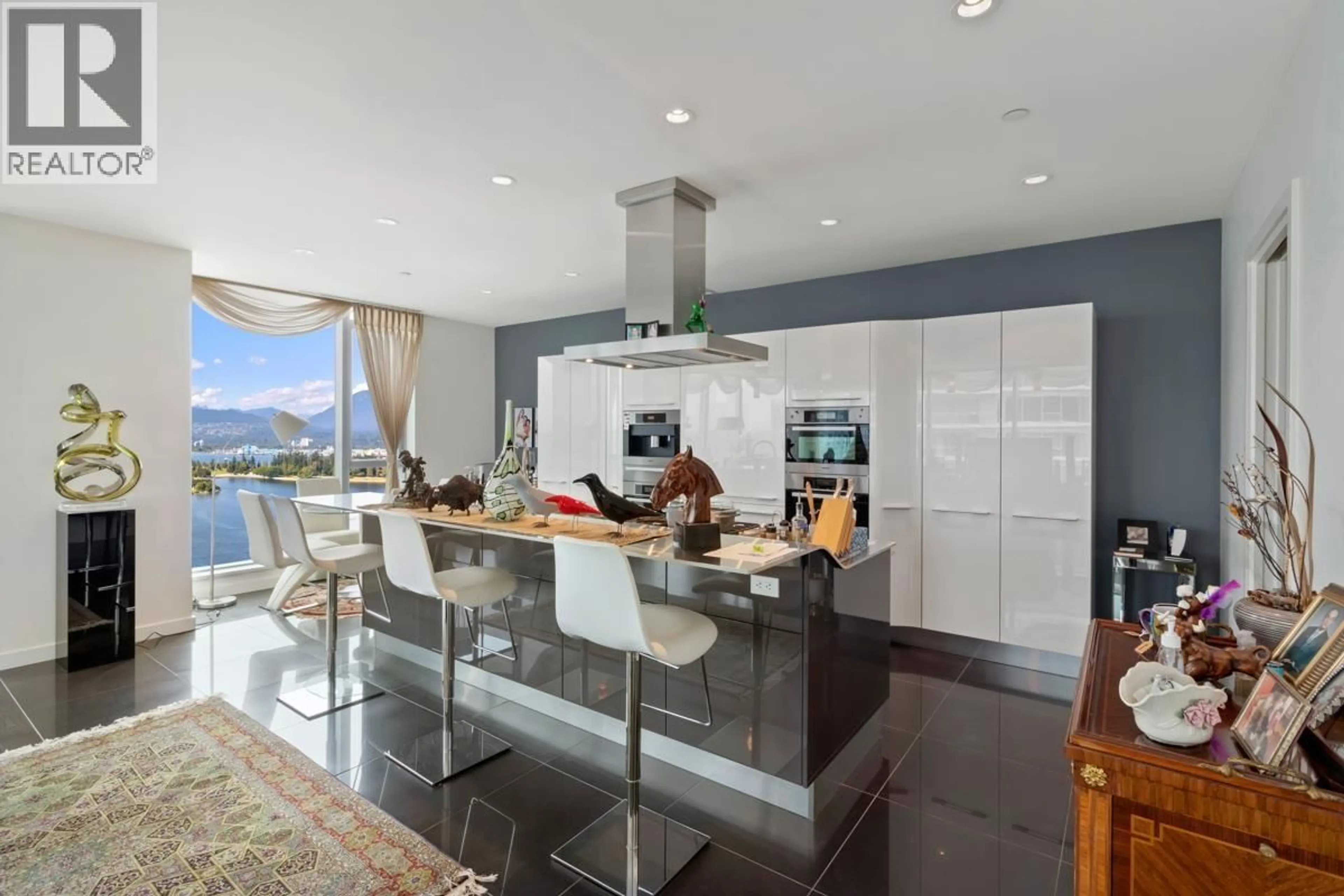 Contemporary kitchen, ceramic/tile floor for 2201 - 277 THURLOW STREET, Vancouver British Columbia V6C0C1