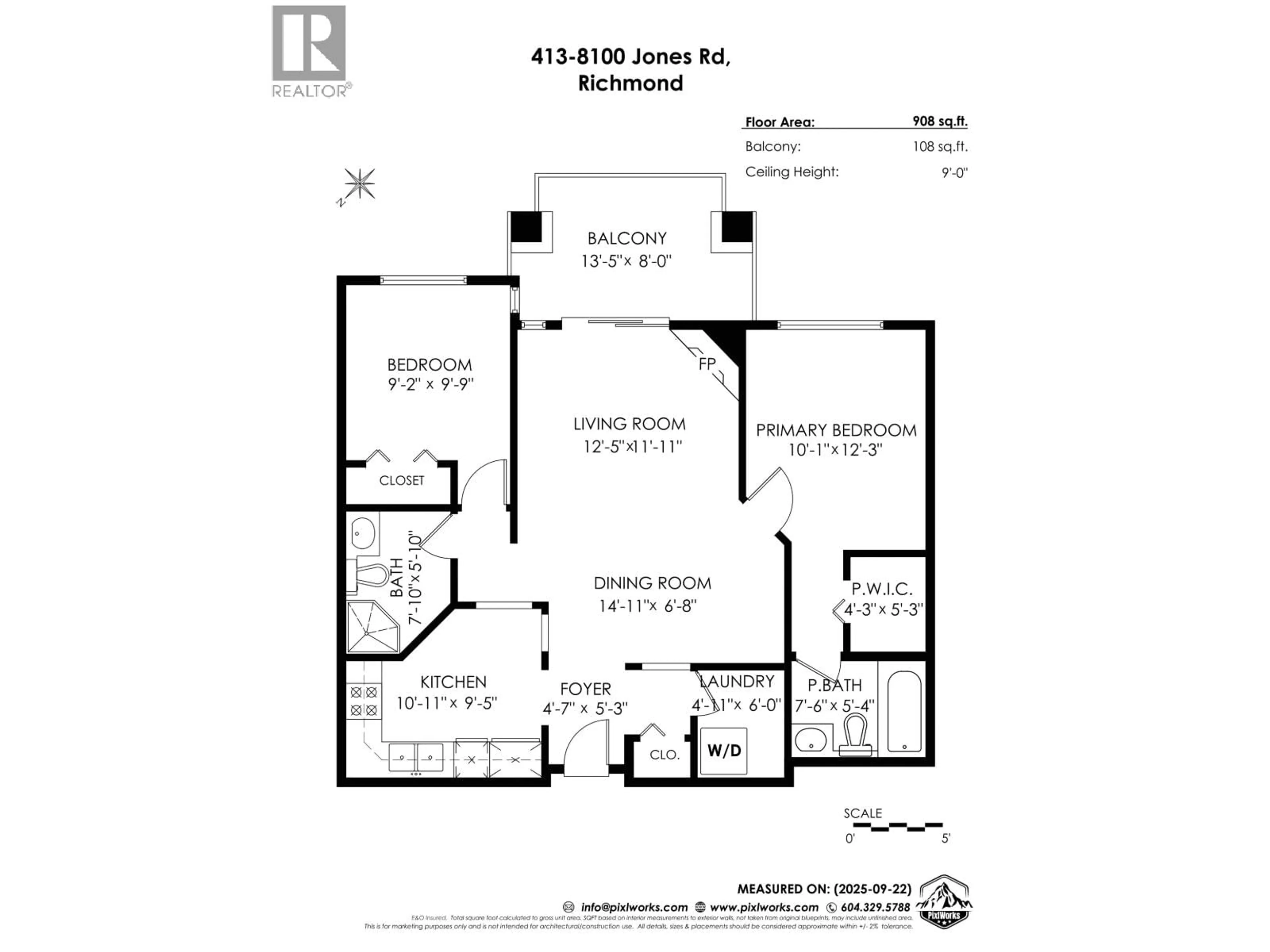 Floor plan for 413 - 8100 JONES ROAD, Richmond British Columbia V6Y4B1