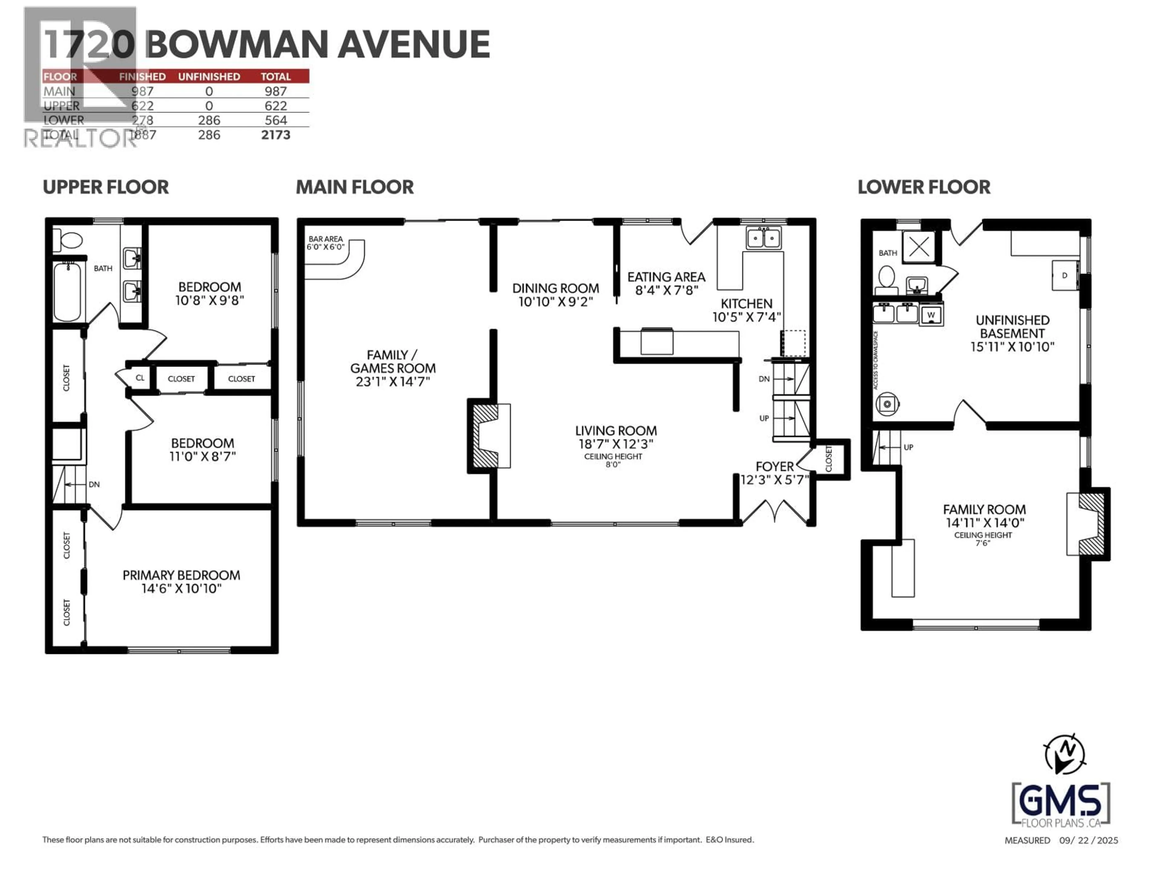Floor plan for 1720 BOWMAN AVENUE, Coquitlam British Columbia V3J6C8