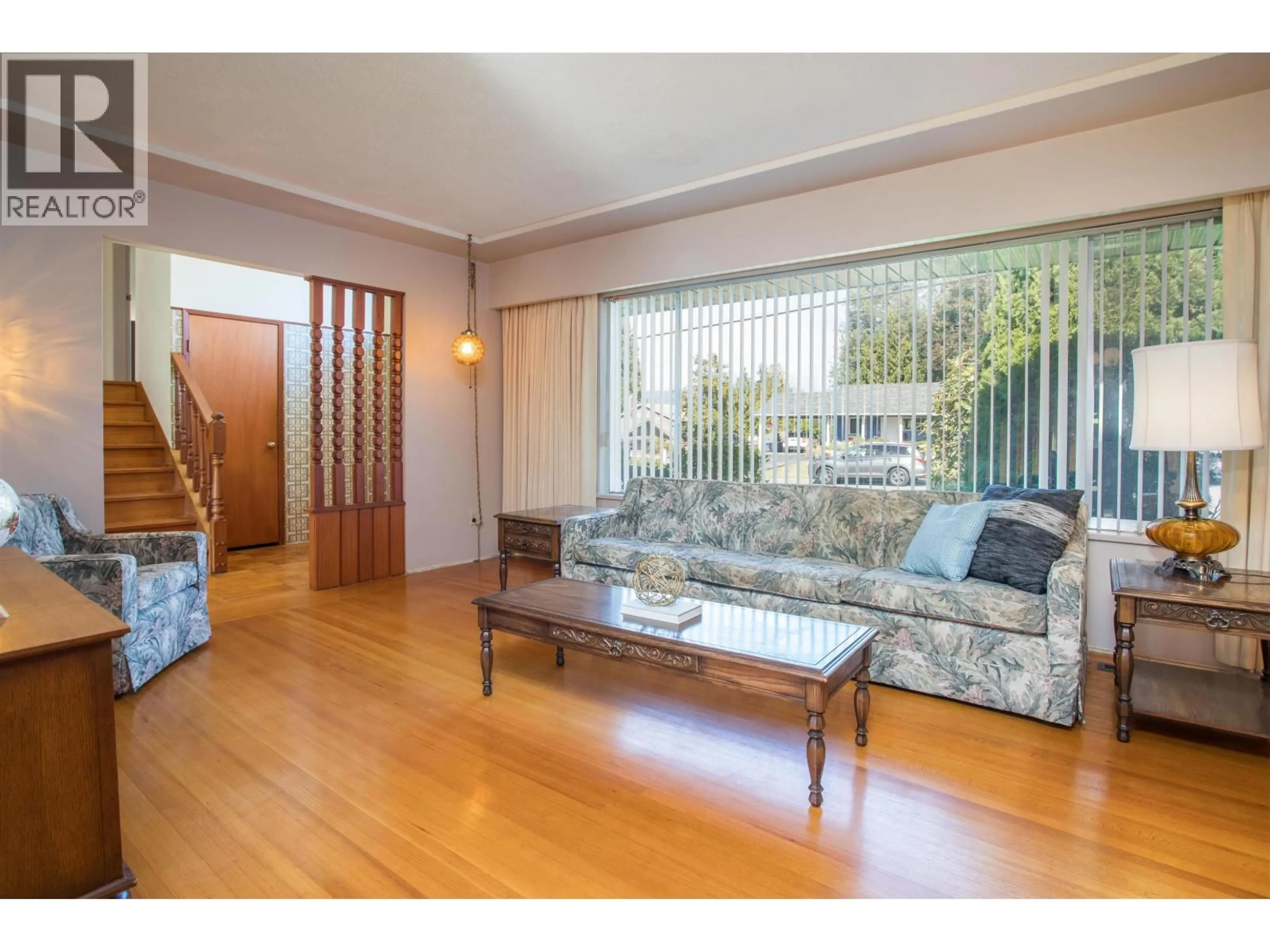 Living room with furniture, wood/laminate floor for 1720 BOWMAN AVENUE, Coquitlam British Columbia V3J6C8