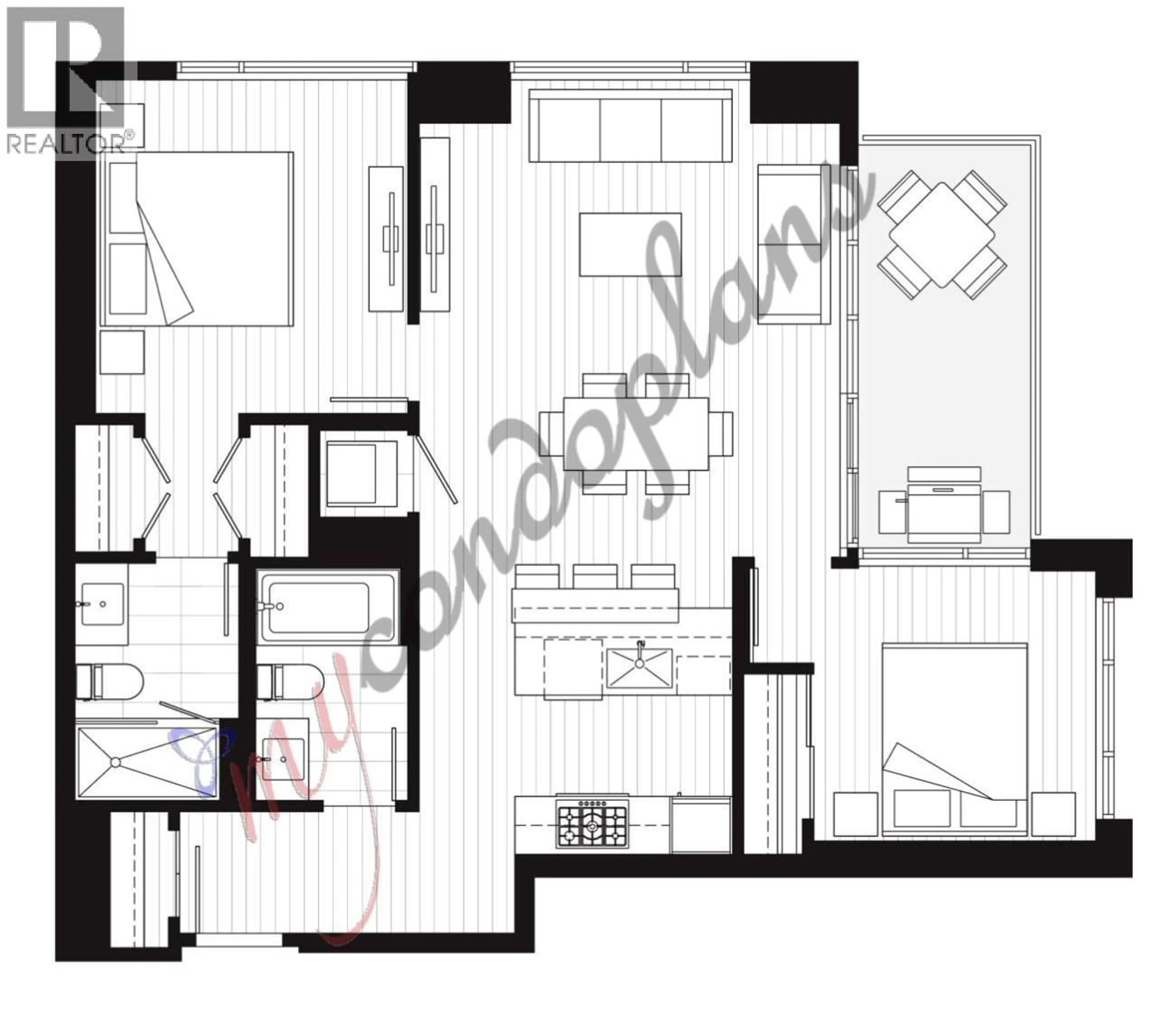 Floor plan for 3010 - 4670 ASSEMBLY WAY, Burnaby British Columbia V5H0H3