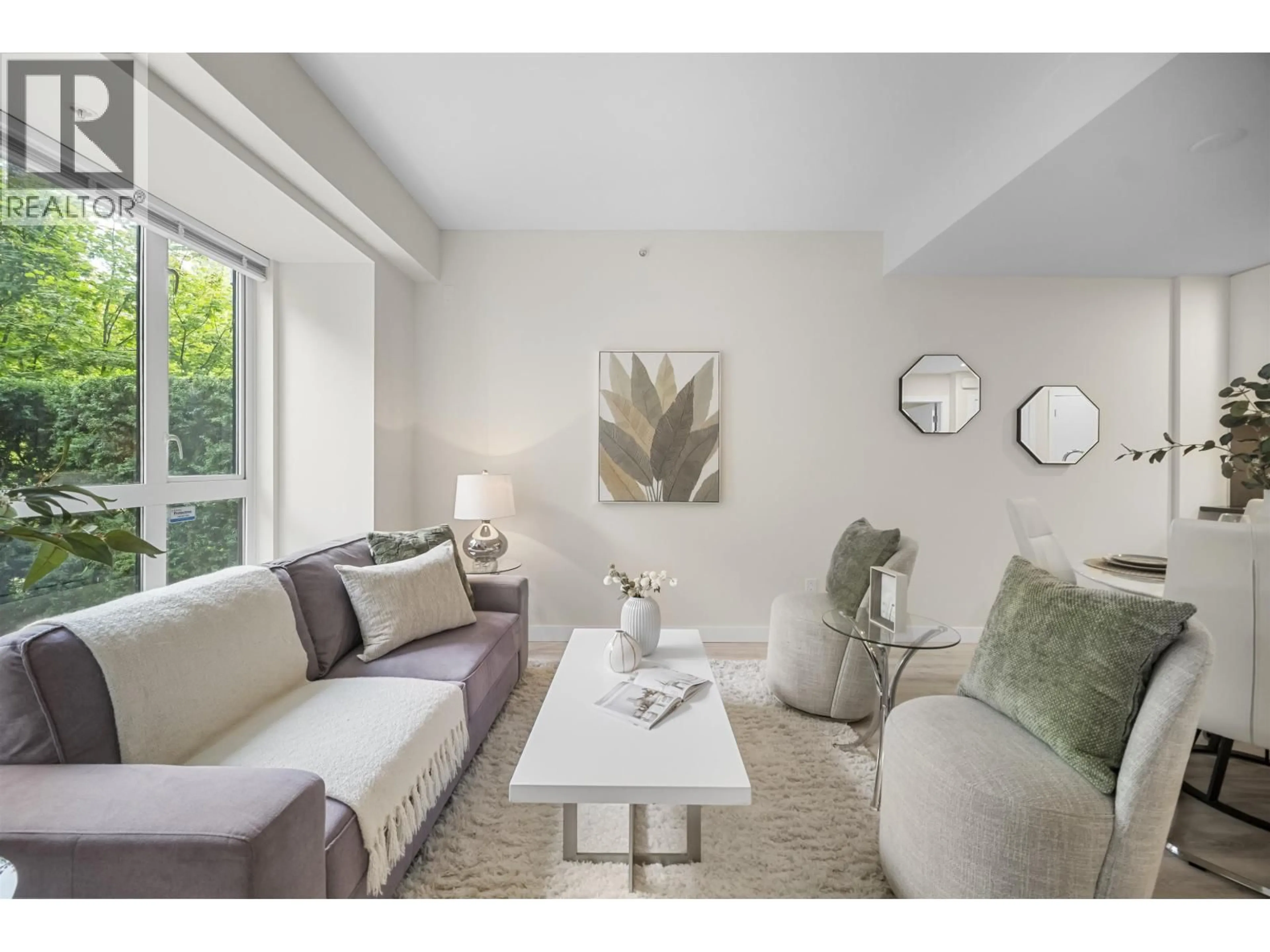 Living room with furniture, unknown for 207 - 9350 UNIVERSITY HIGH STREET, Burnaby British Columbia V5A0B6
