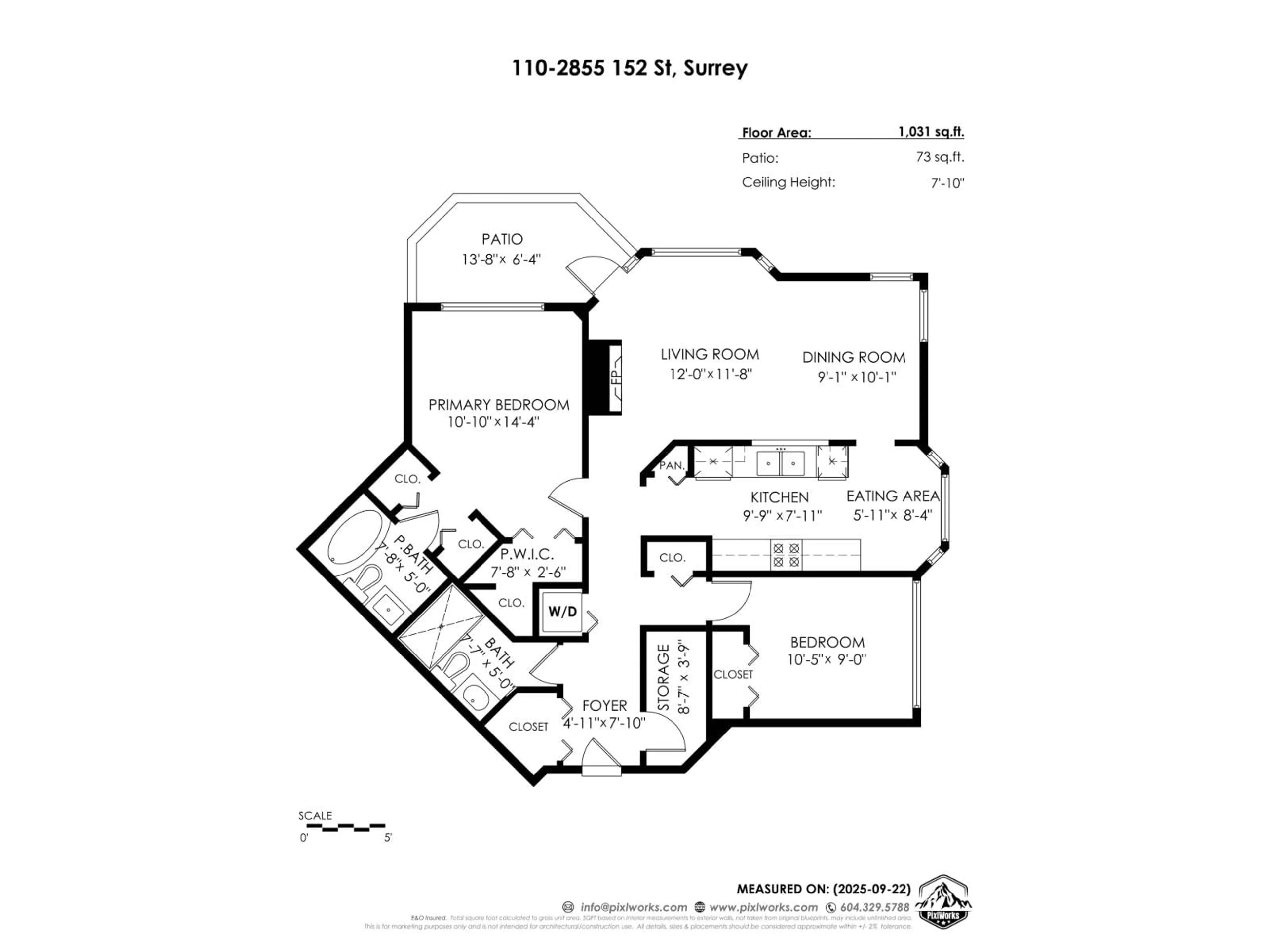 Floor plan for 110 - 2855 152, Surrey British Columbia V4P1H2