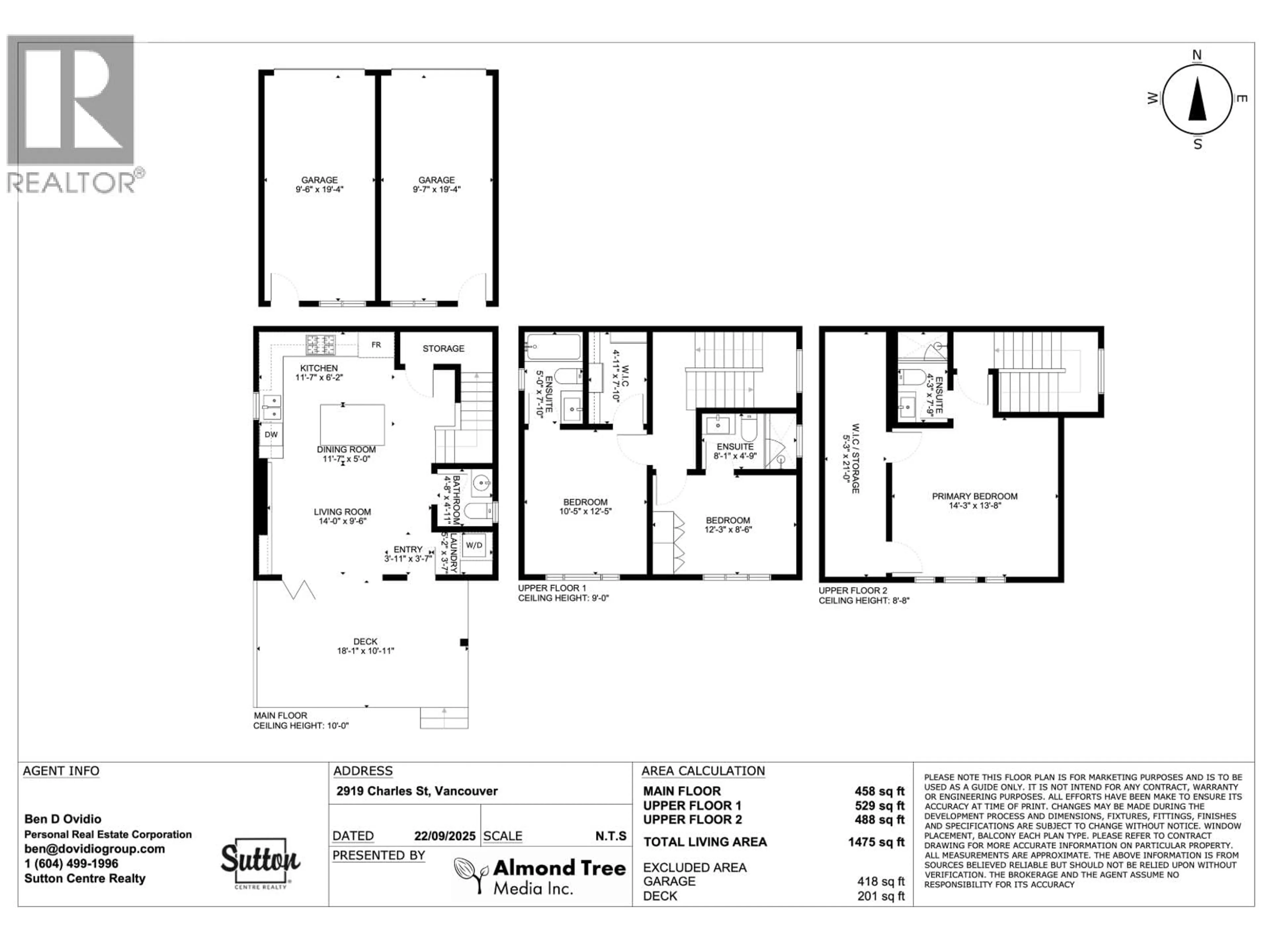 Floor plan for 2919 CHARLES STREET, Vancouver British Columbia V5K3B1