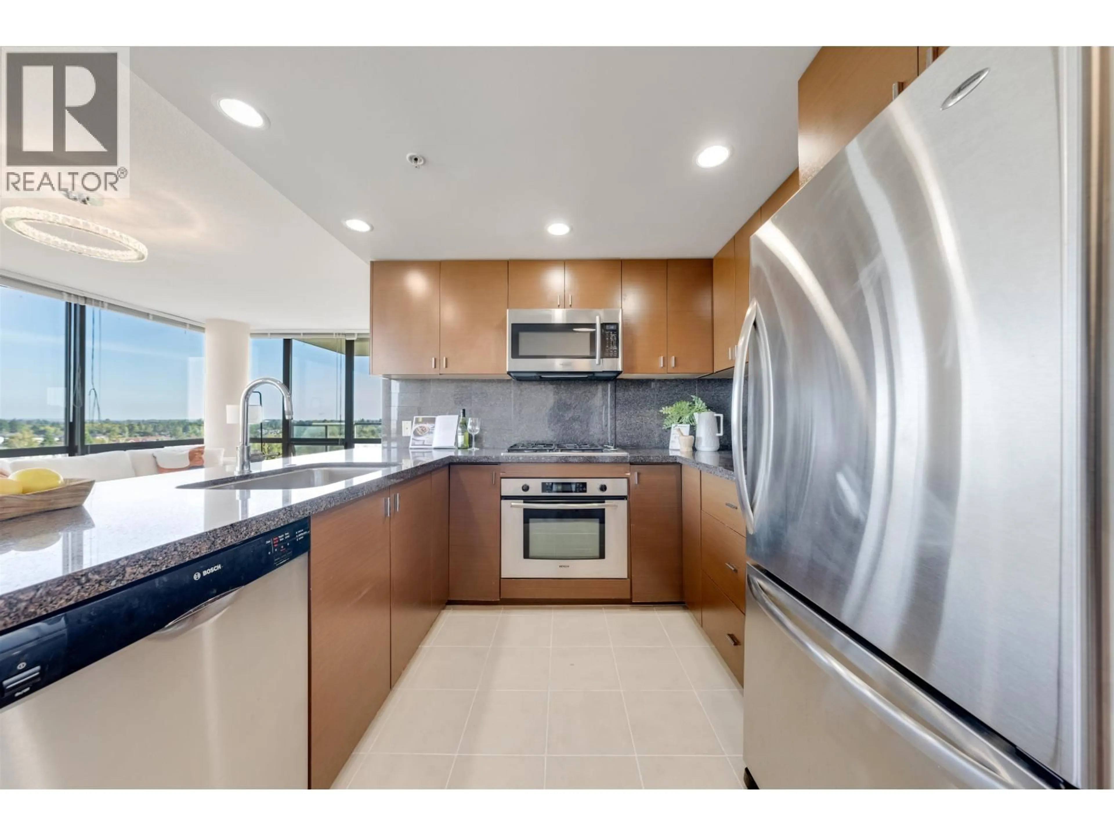 Standard kitchen, ceramic/tile floor for 1201 - 6333 KATSURA STREET, Richmond British Columbia V6Y4L9