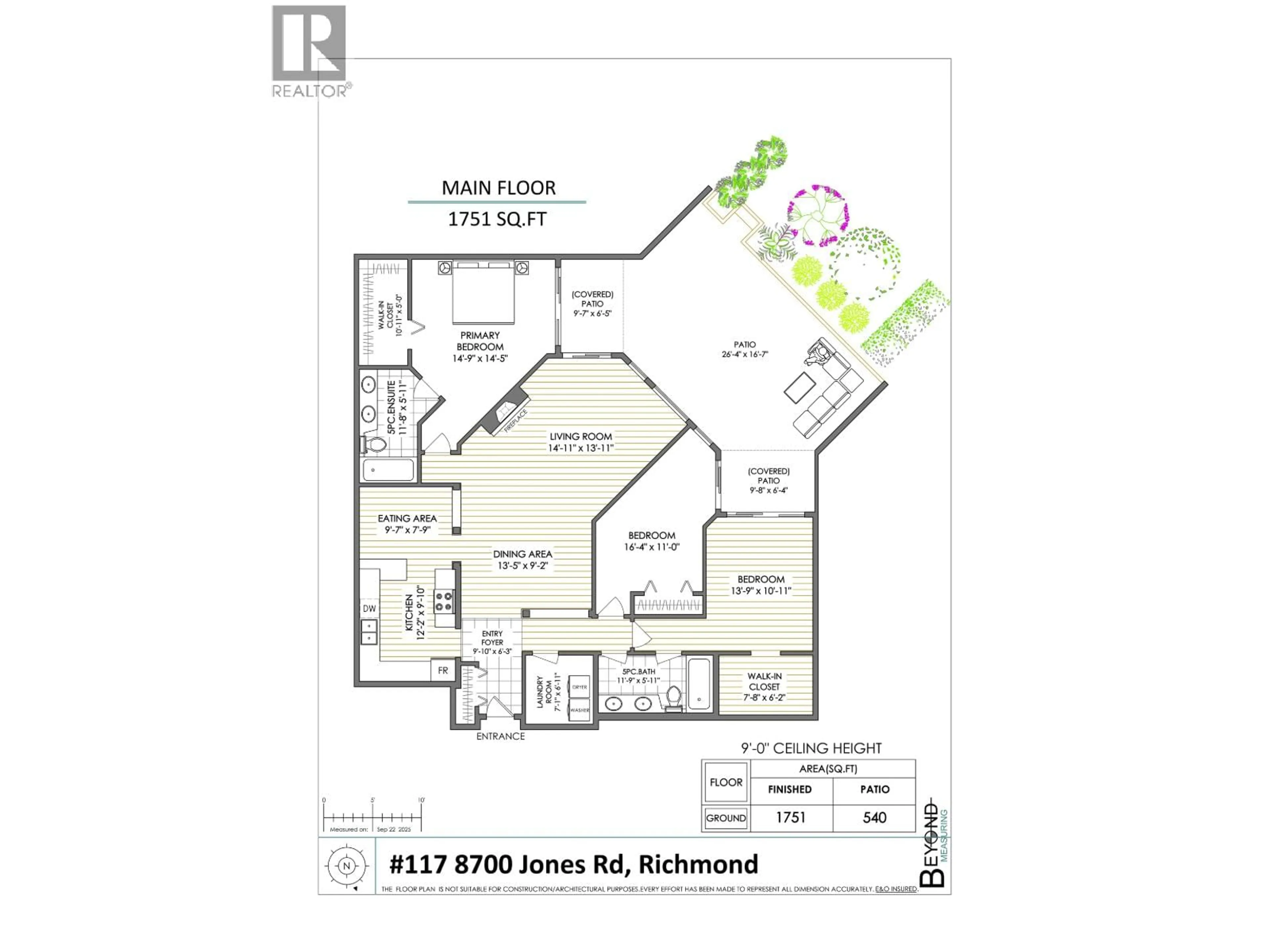 Floor plan for 117 - 8700 JONES ROAD, Richmond British Columbia V6Y3X7