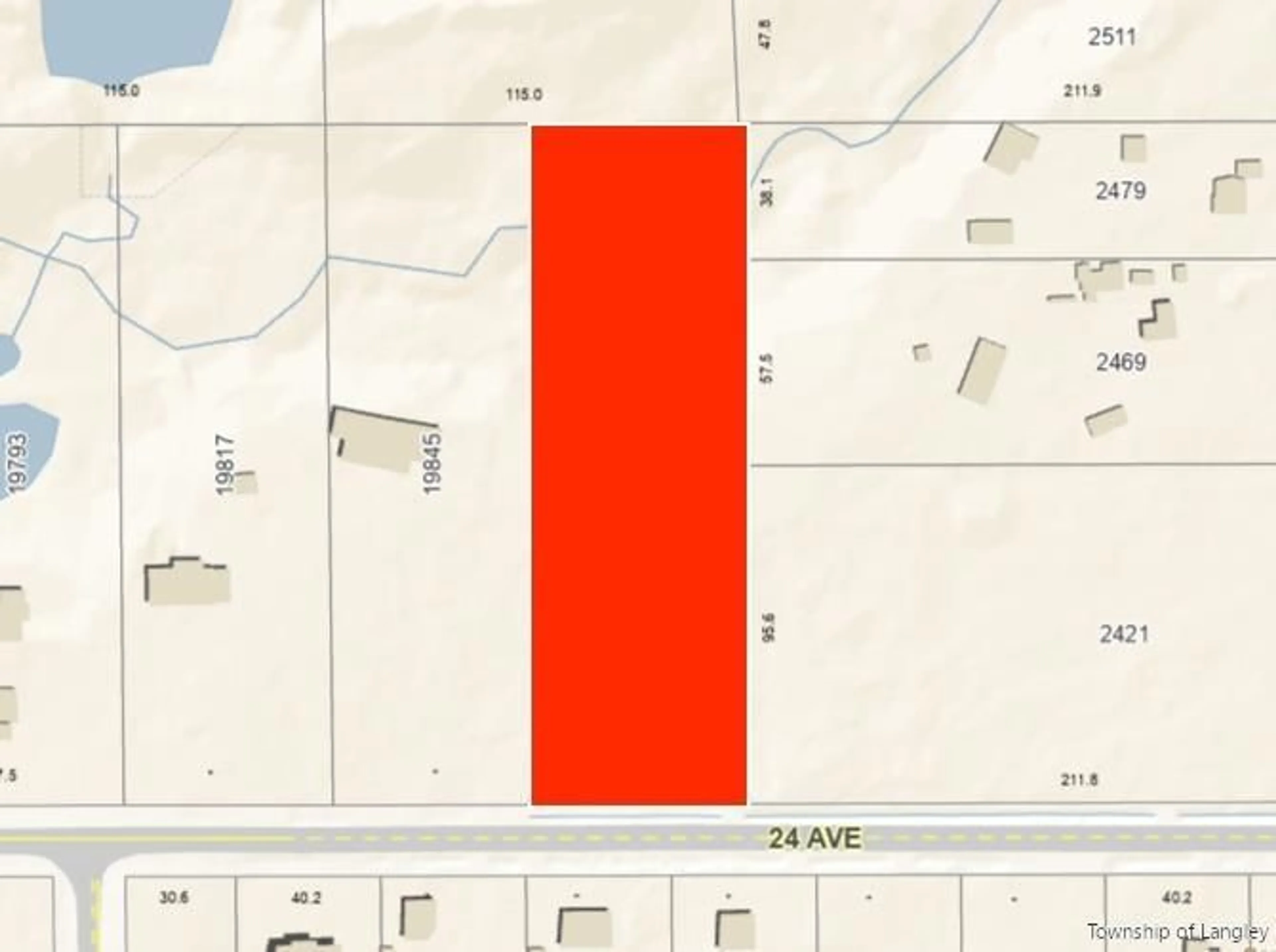 Picture of a map for 19865 24, Langley British Columbia V2Z1Y5