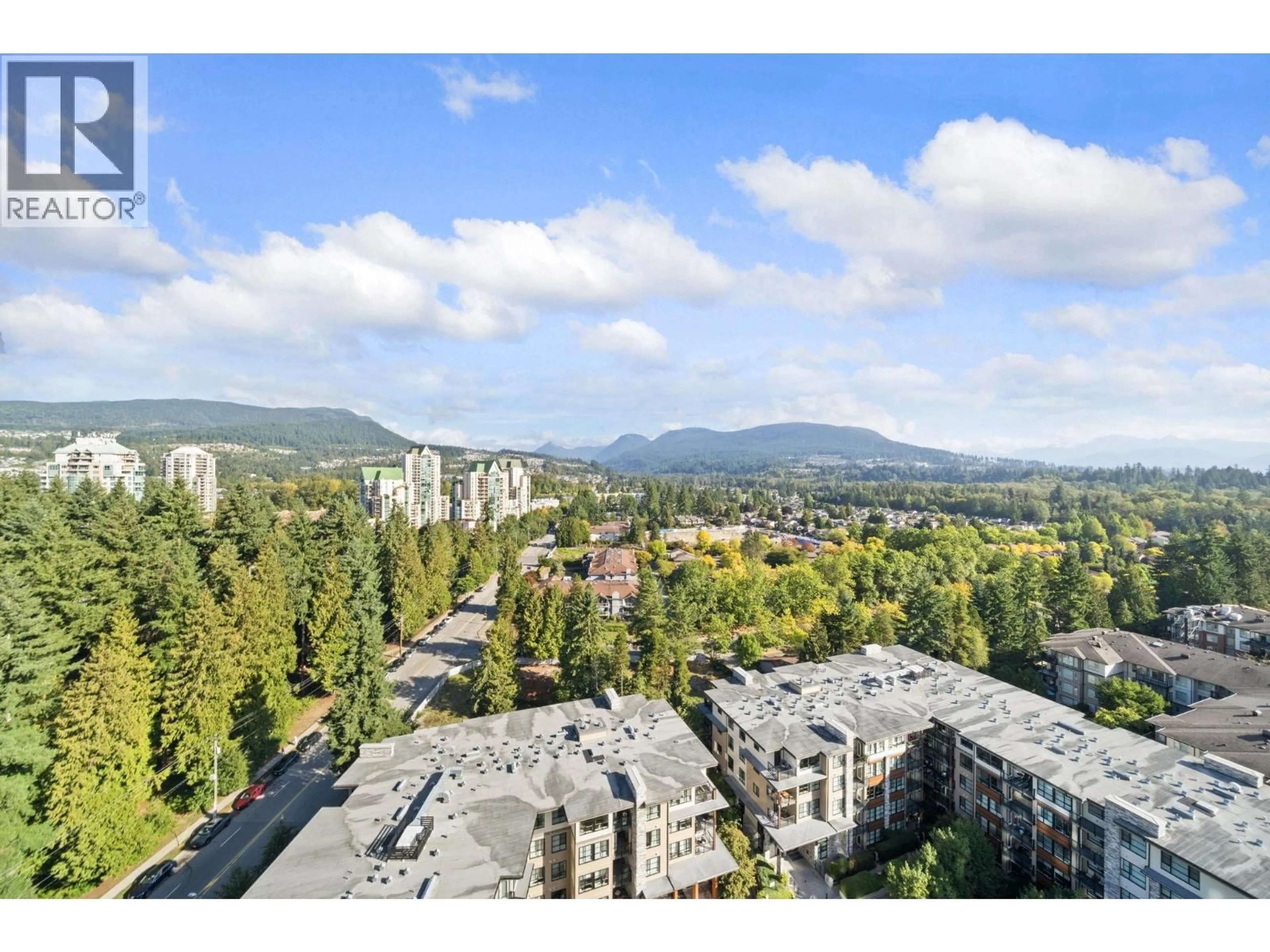 A pic from outside/outdoor area/front of a property/back of a property/a pic from drone, mountain view for 2101 - 3093 WINDSOR GATE, Coquitlam British Columbia V3B0N2