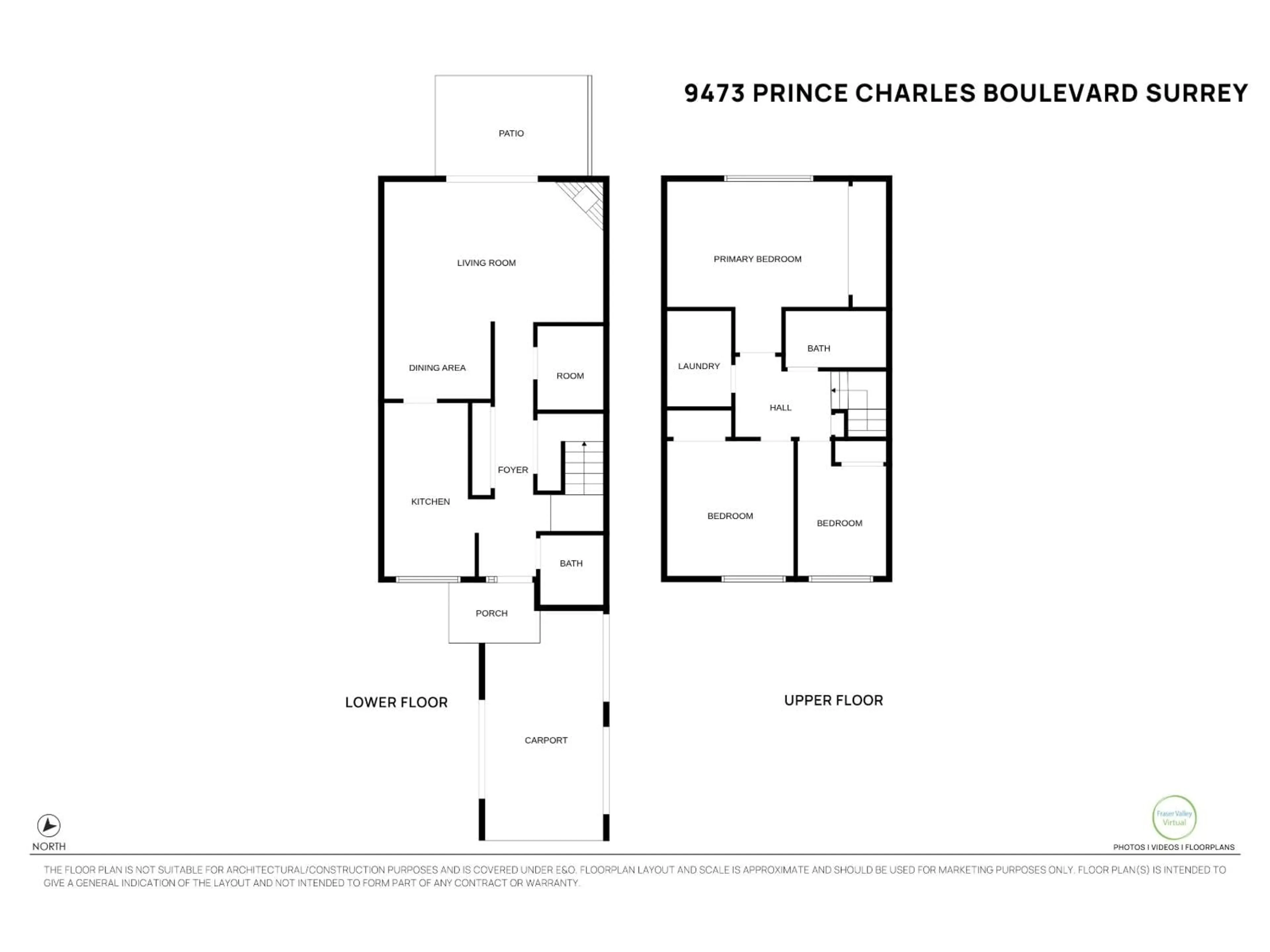Floor plan for 105 - 9473 PRINCE CHARLES, Surrey British Columbia V3V7G1