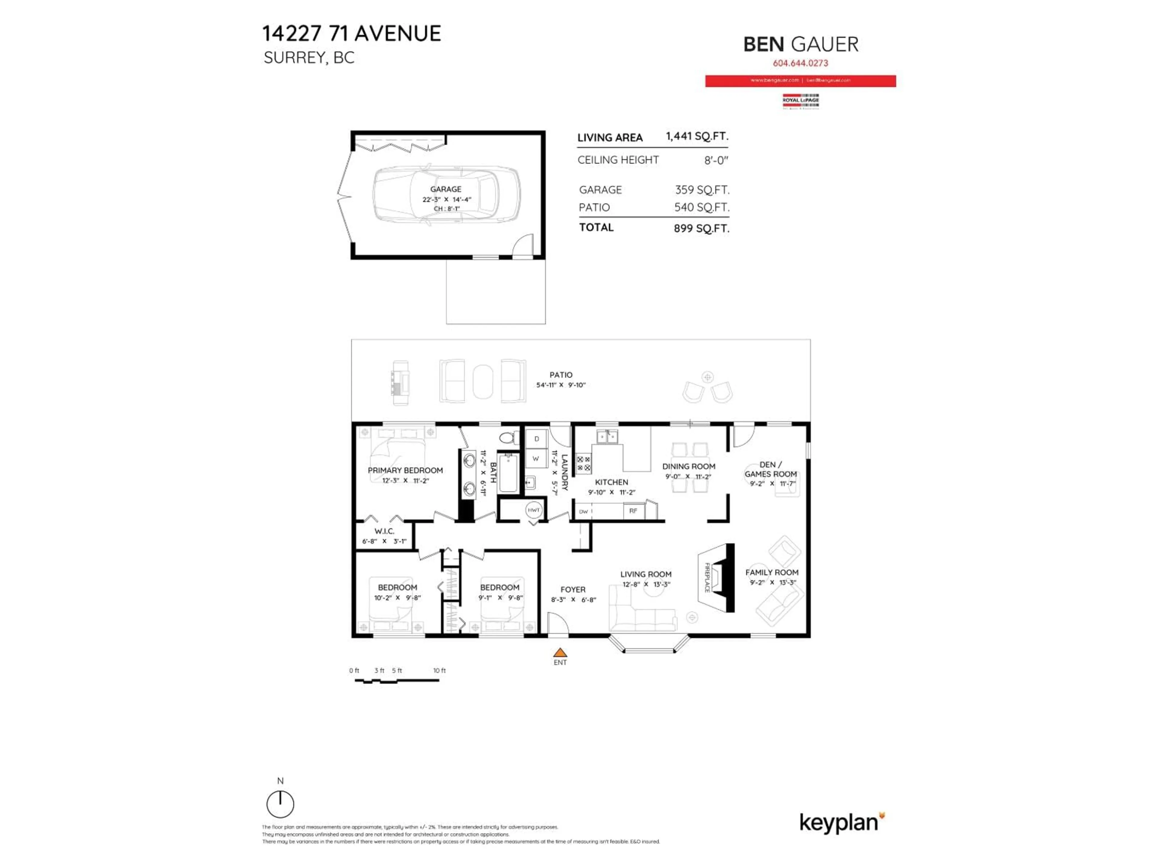 Floor plan for 14227 71, Surrey British Columbia V3W2K9