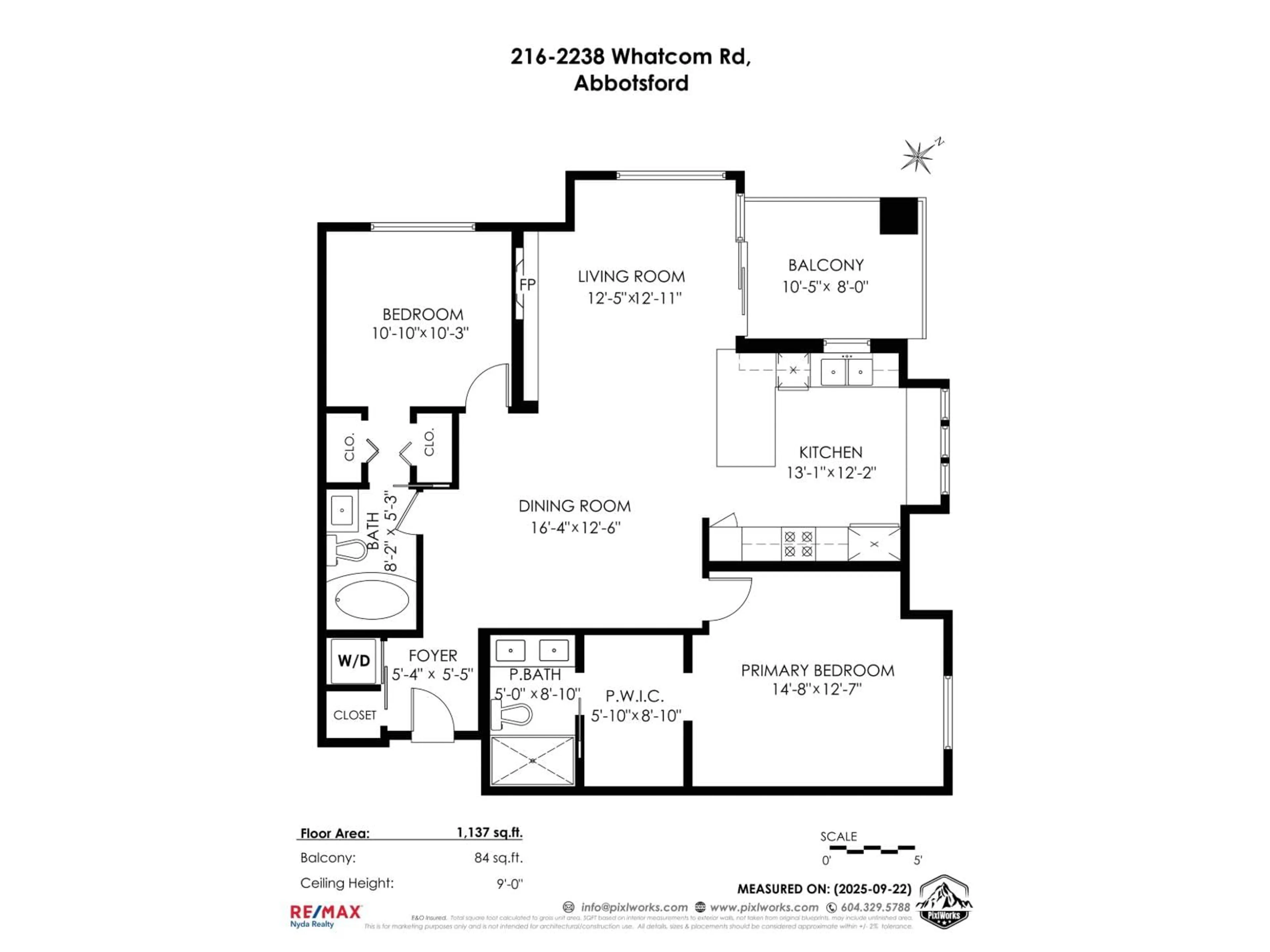 Floor plan for 216 - 2238 WHATCOM, Abbotsford British Columbia V3G0E6