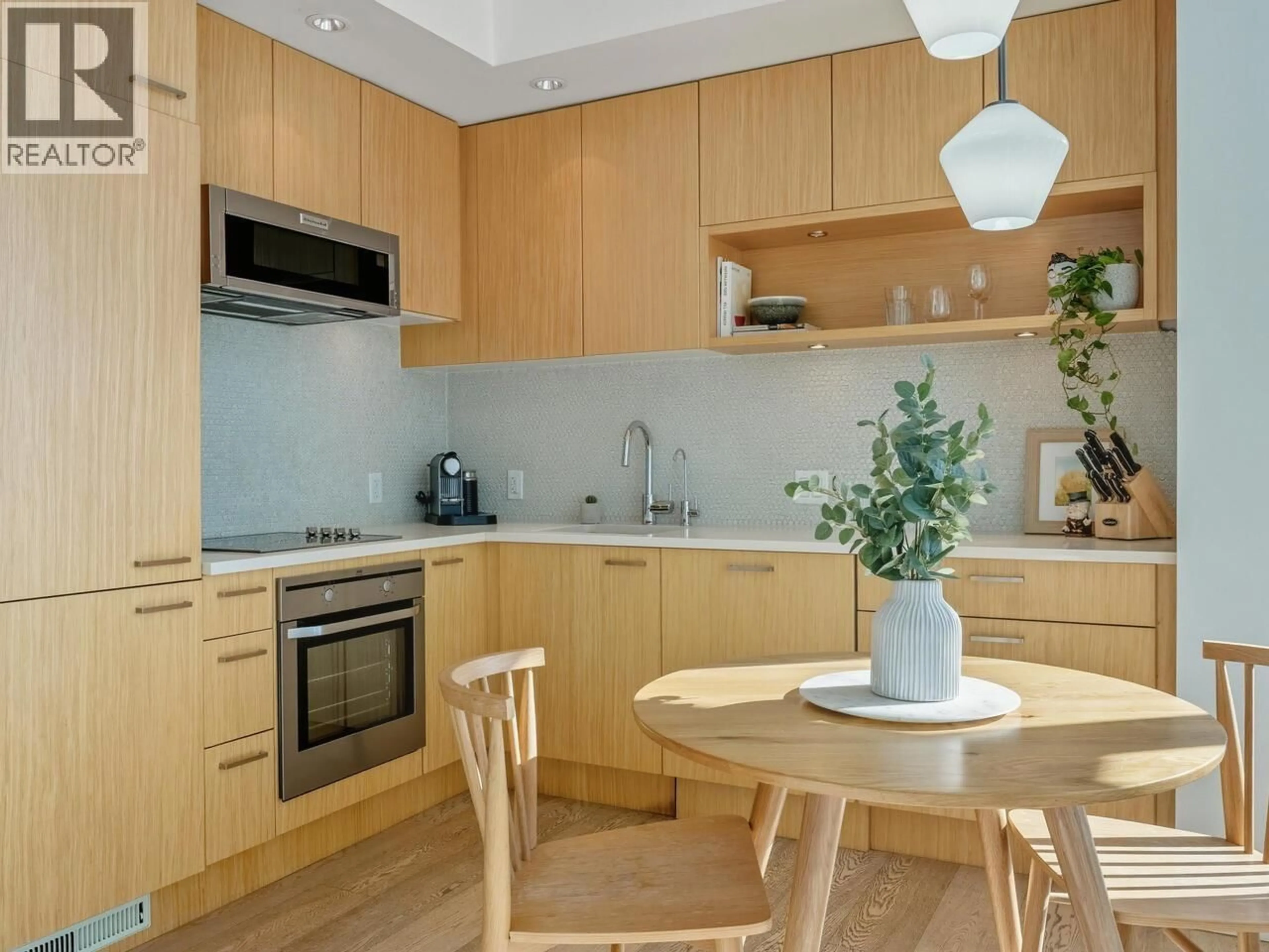 Standard kitchen, wood/laminate floor for 502 - 2550 SPRUCE STREET, Vancouver British Columbia V6H0A8