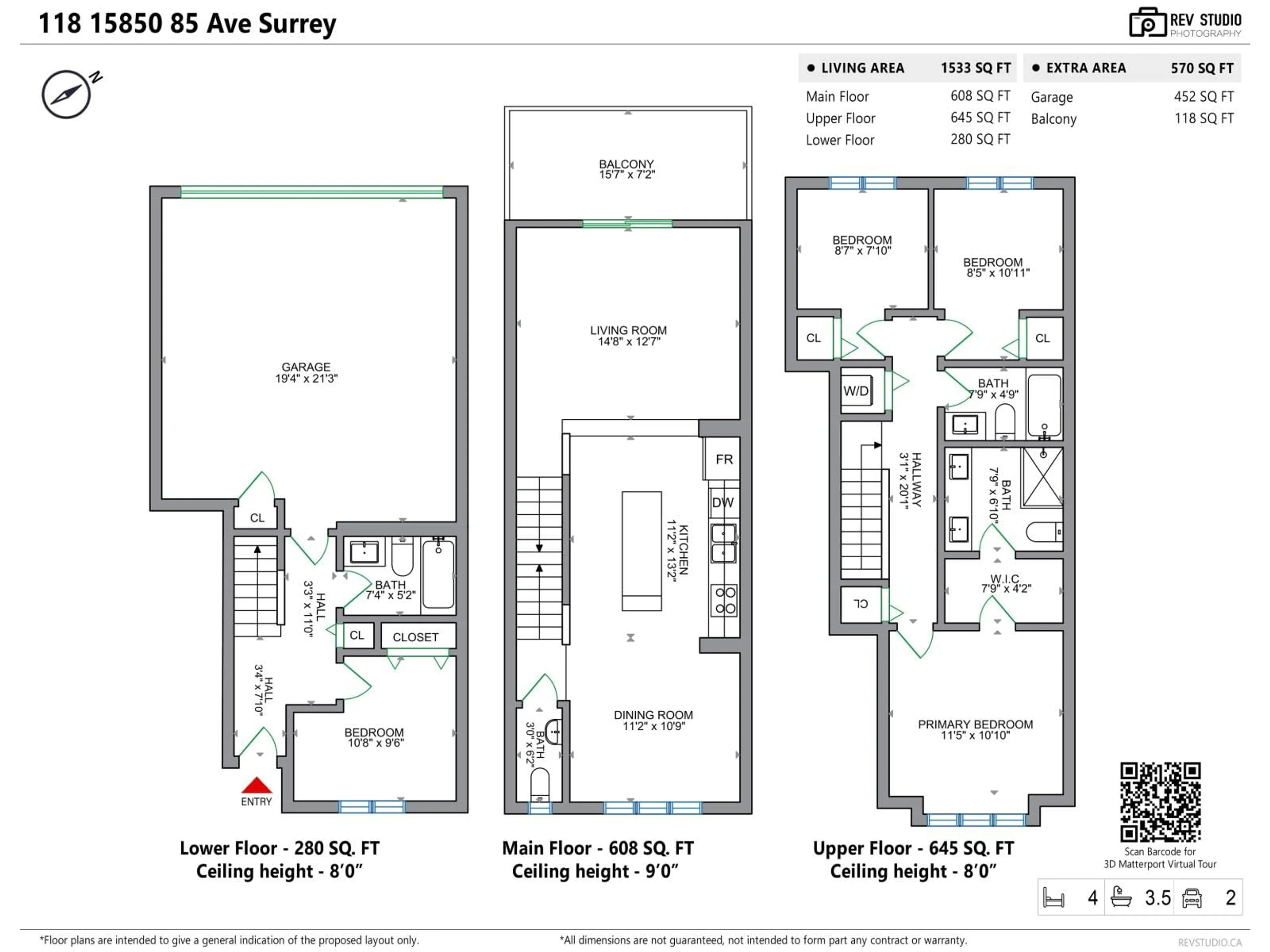Floor plan for 118 - 15850 85, Surrey British Columbia V4N6W2