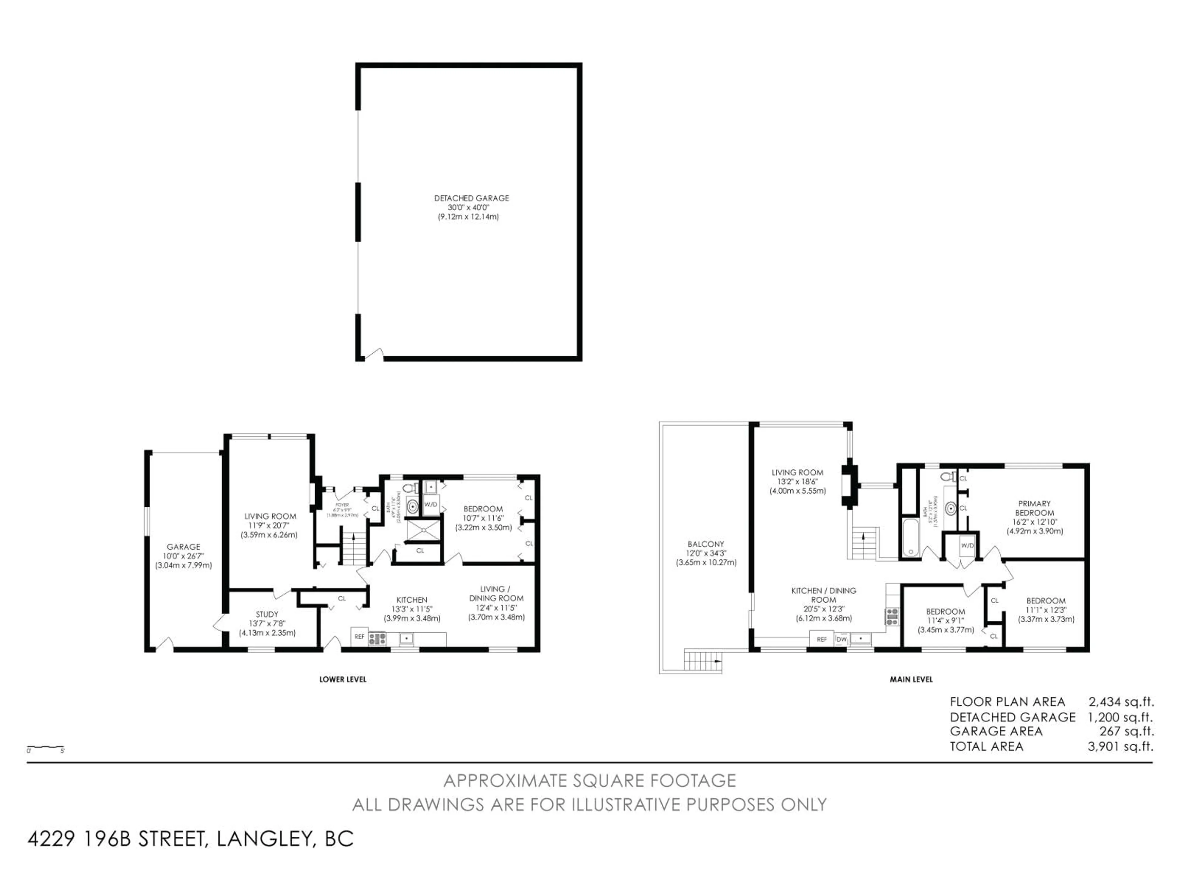 Floor plan for 4229 196B, Langley British Columbia V3A1A9