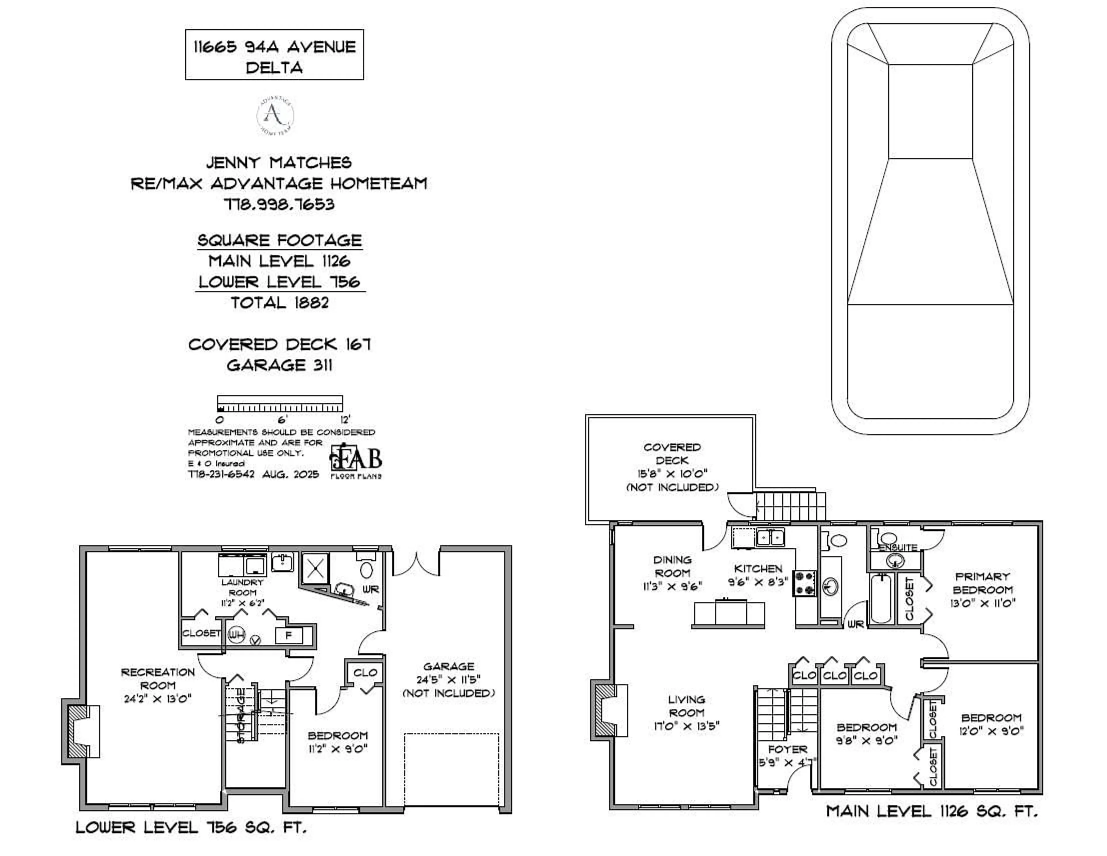 Floor plan for 11665 94A, Delta British Columbia V4C3S4