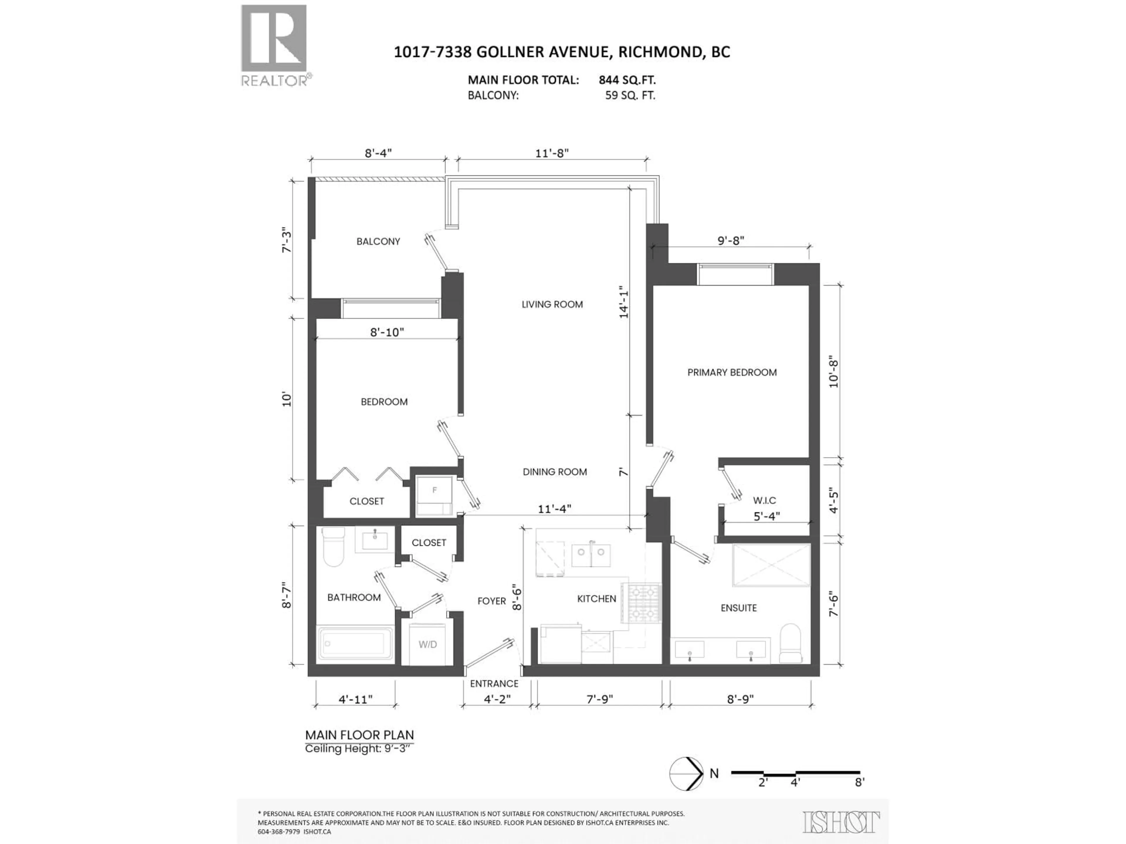 Floor plan for 1017 - 7338 GOLLNER AVENUE, Richmond British Columbia V6Y0H8