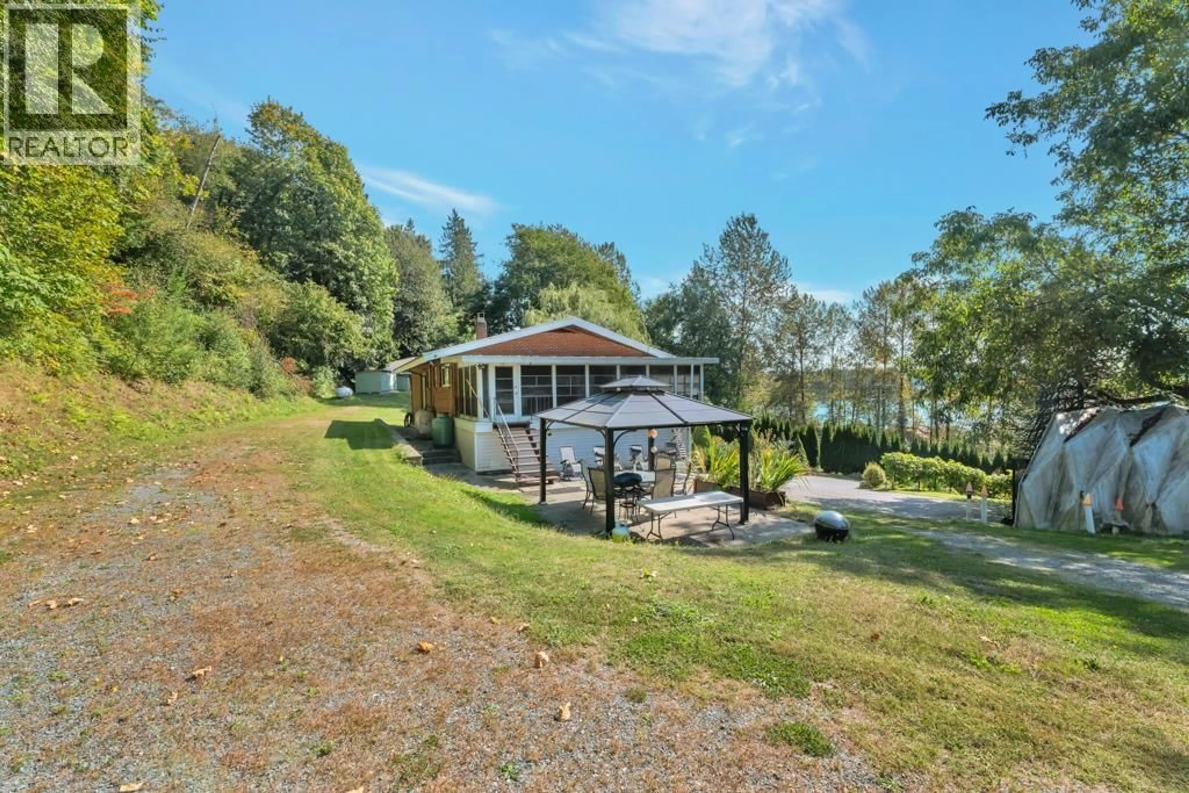 A pic from outside/outdoor area/front of a property/back of a property/a pic from drone, water/lake/river/ocean view for 9370 263 STREET, Maple Ridge British Columbia V2W1K3