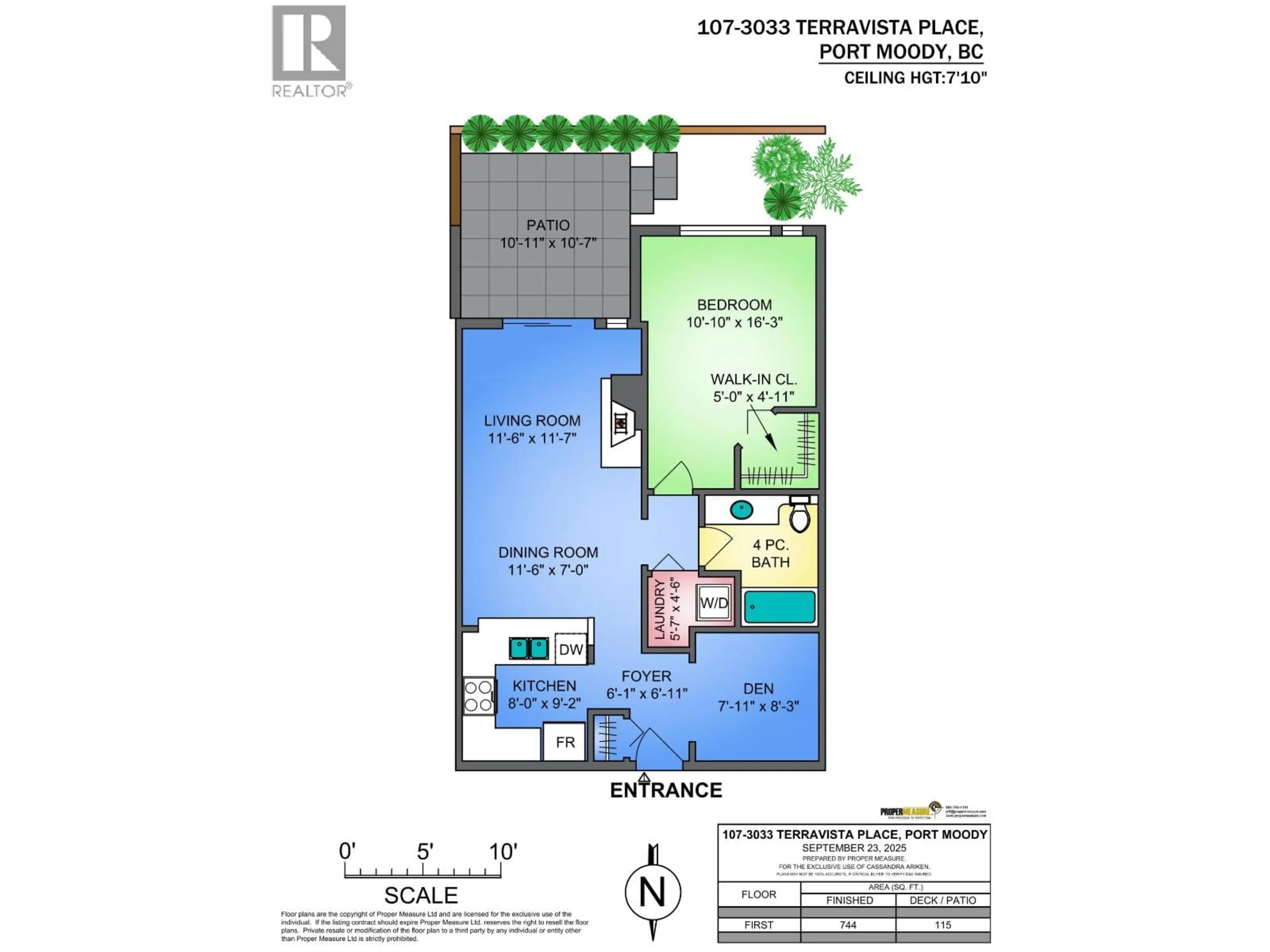 Floor plan for 107 - 3033 TERRAVISTA PLACE, Port Moody British Columbia V3H5A3